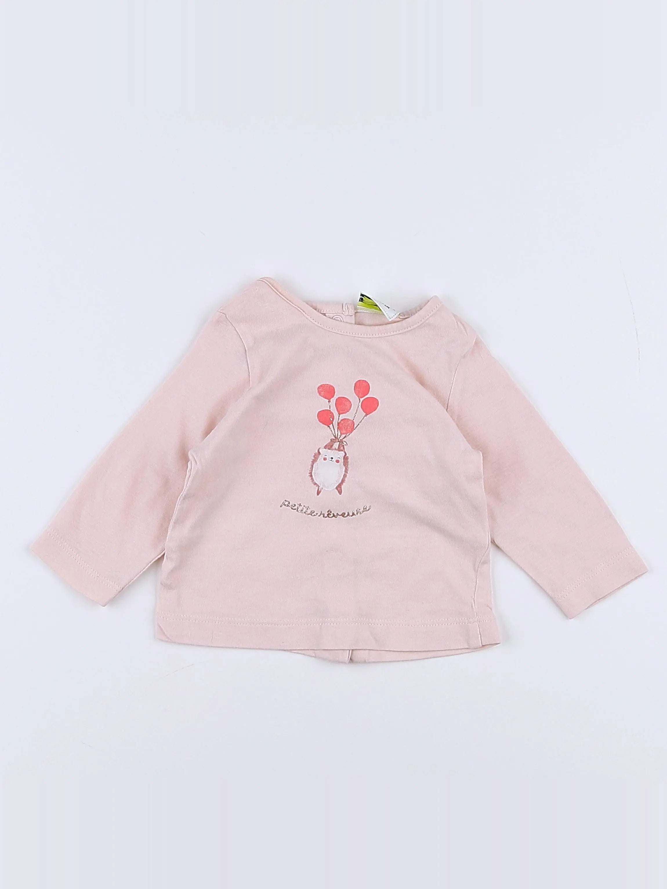 Tape à l'oeil - tee-shirt rose - 3 mois