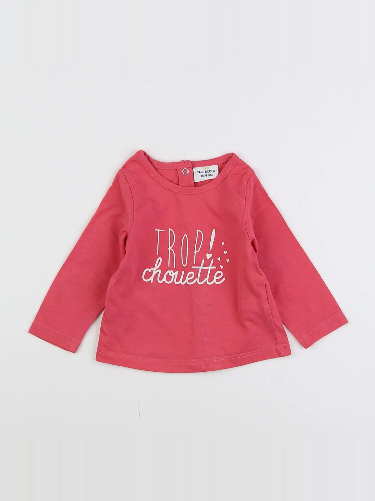 Tape à l'oeil - tee-shirt rose - 3 mois