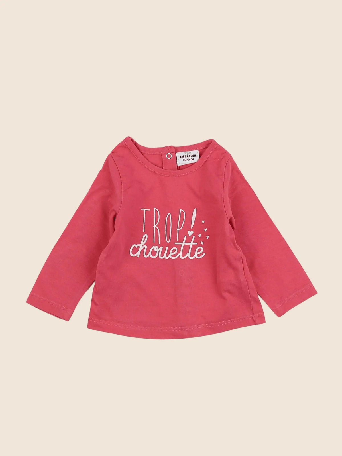 Tape à l'oeil - tee-shirt rose - 3 mois
