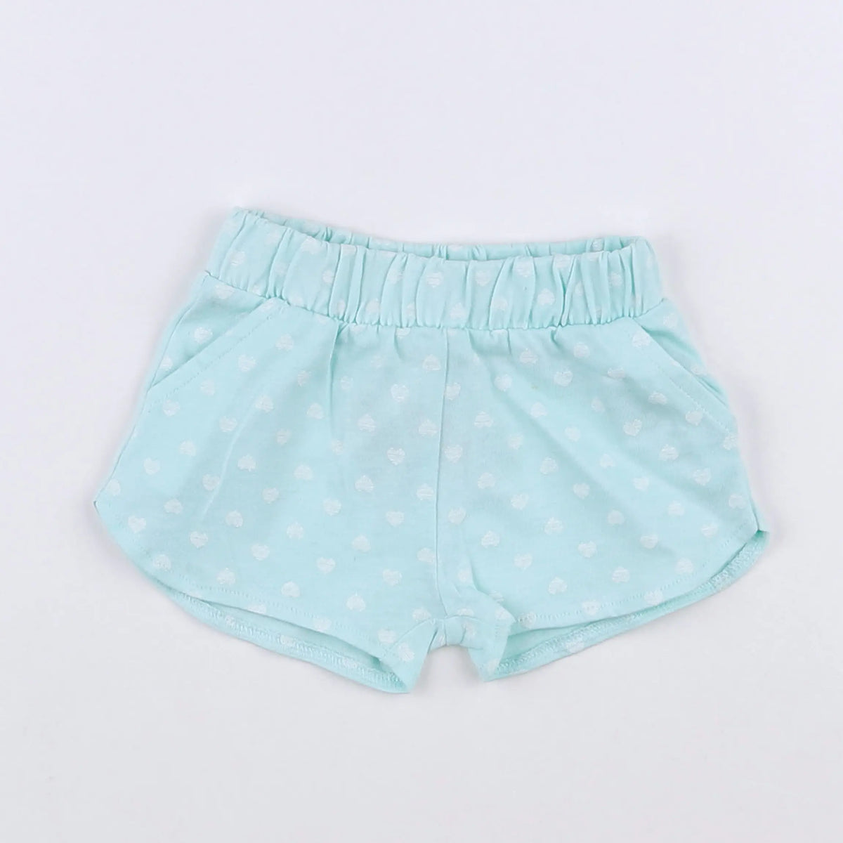 Vertbaudet - short blanc, bleu - 3 mois
