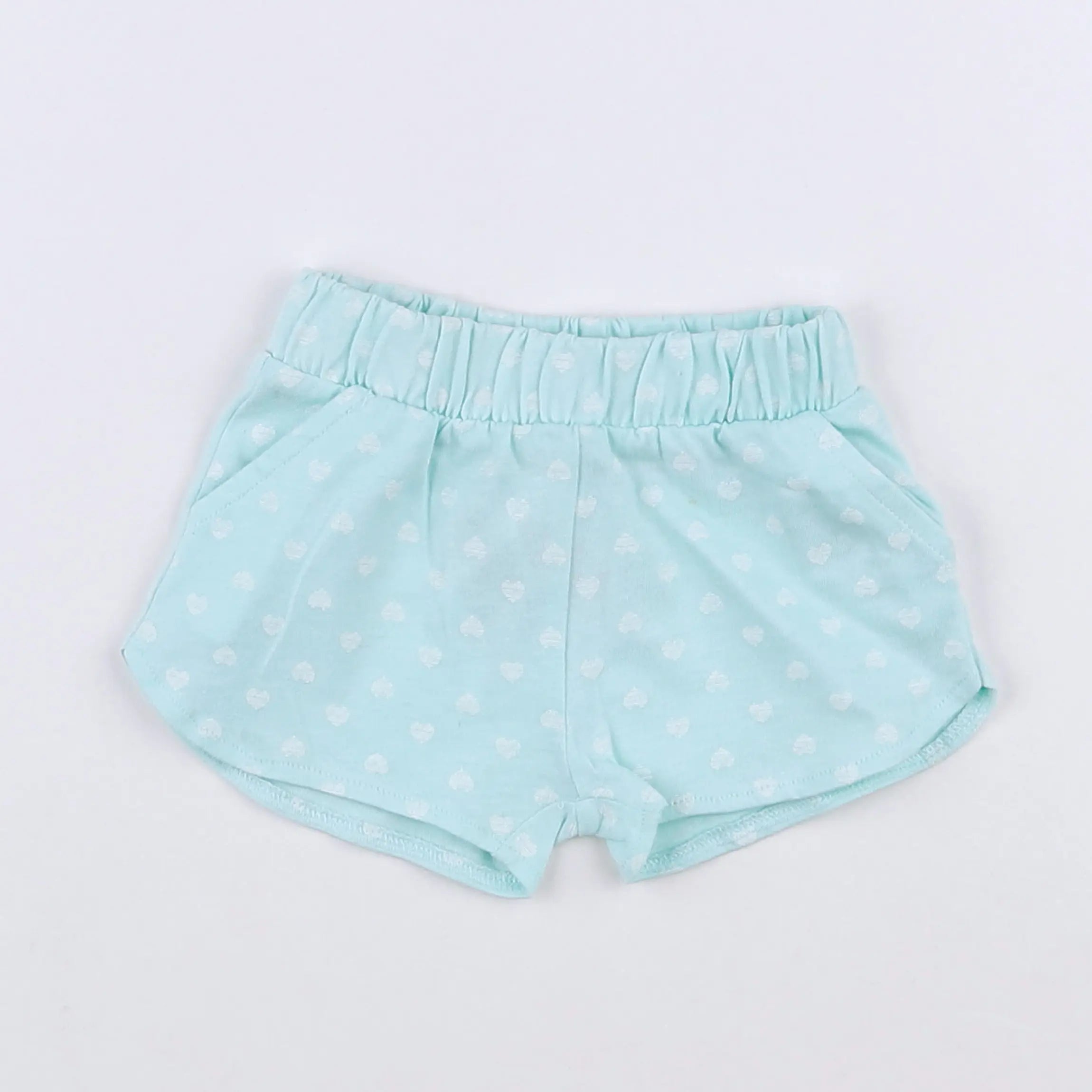 Vertbaudet - short blanc, bleu - 3 mois