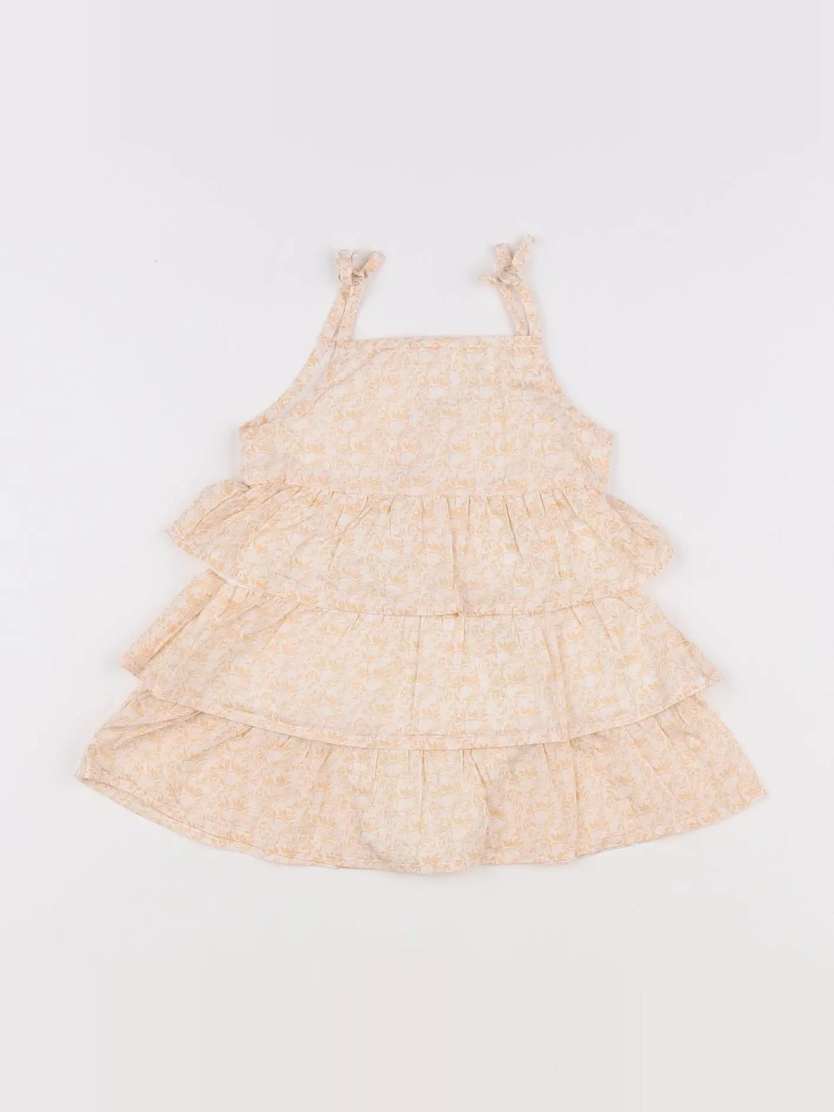 Natalys - robe beige, blanc - 6 mois