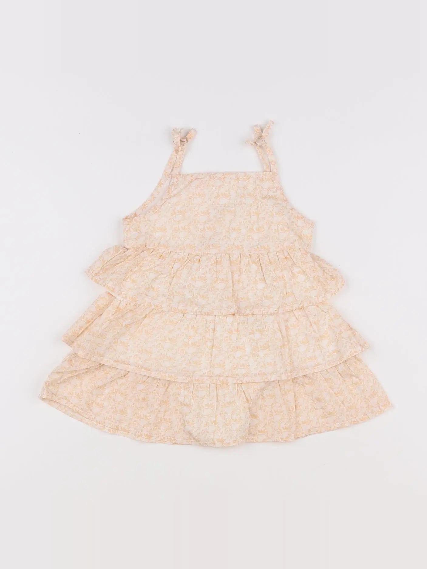 Natalys - robe beige, blanc - 6 mois