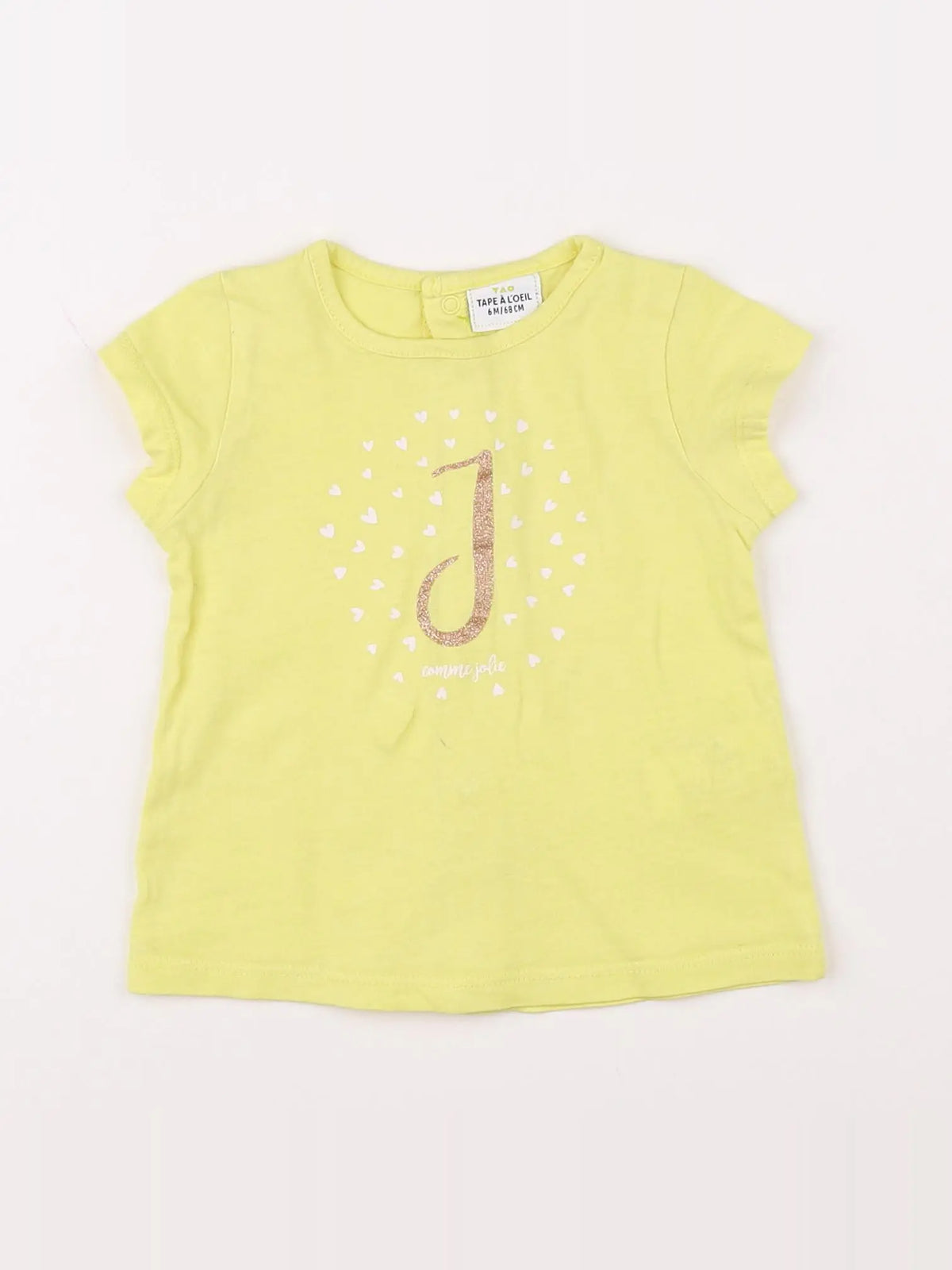 Tape à l'oeil - tee-shirt jaune - 6 mois