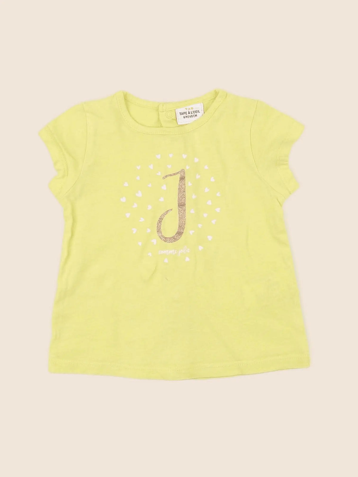 Tape à l'oeil - tee-shirt jaune - 6 mois
