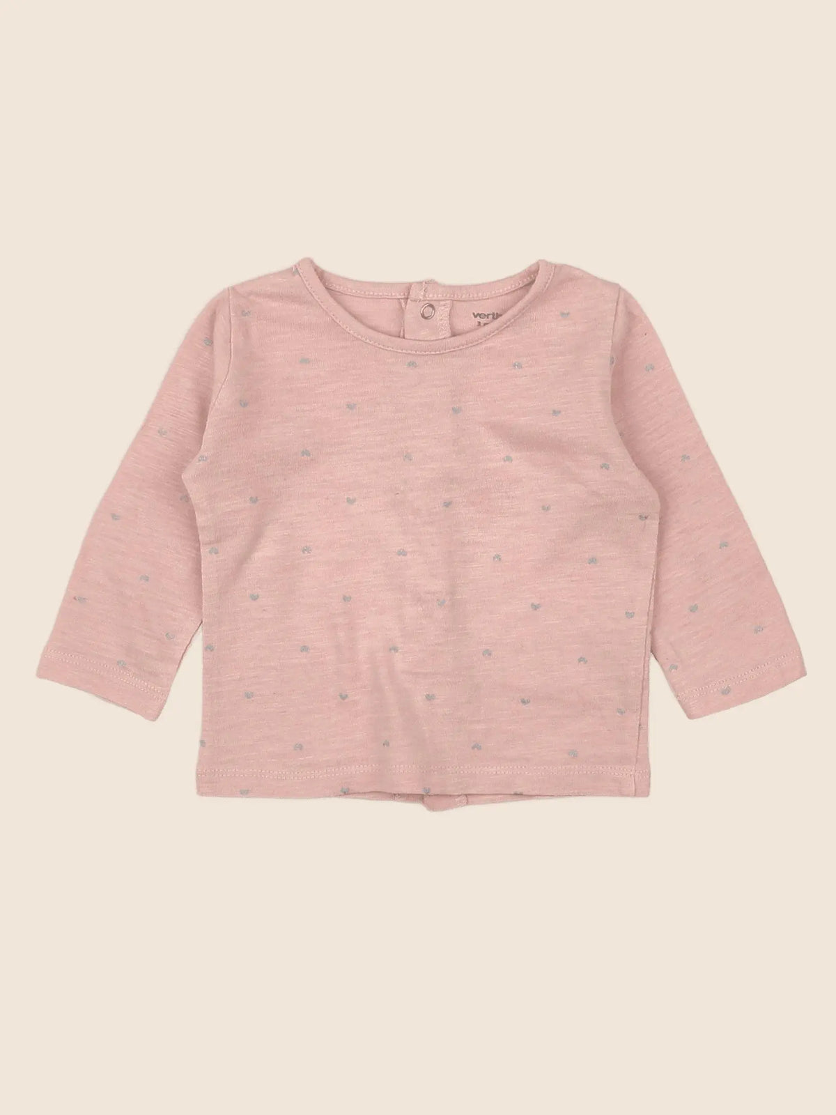 Vertbaudet - tee-shirt rose, gris - 3 mois