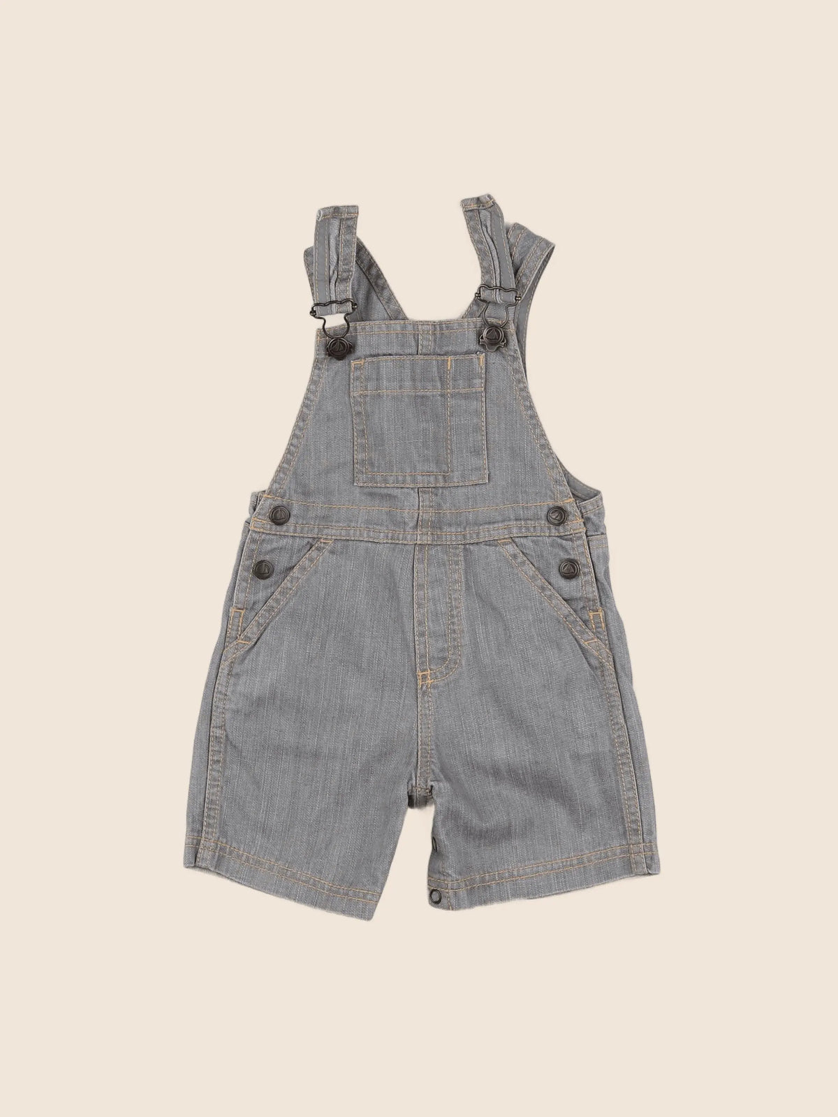 Petit Bateau - salopette gris - 12 mois