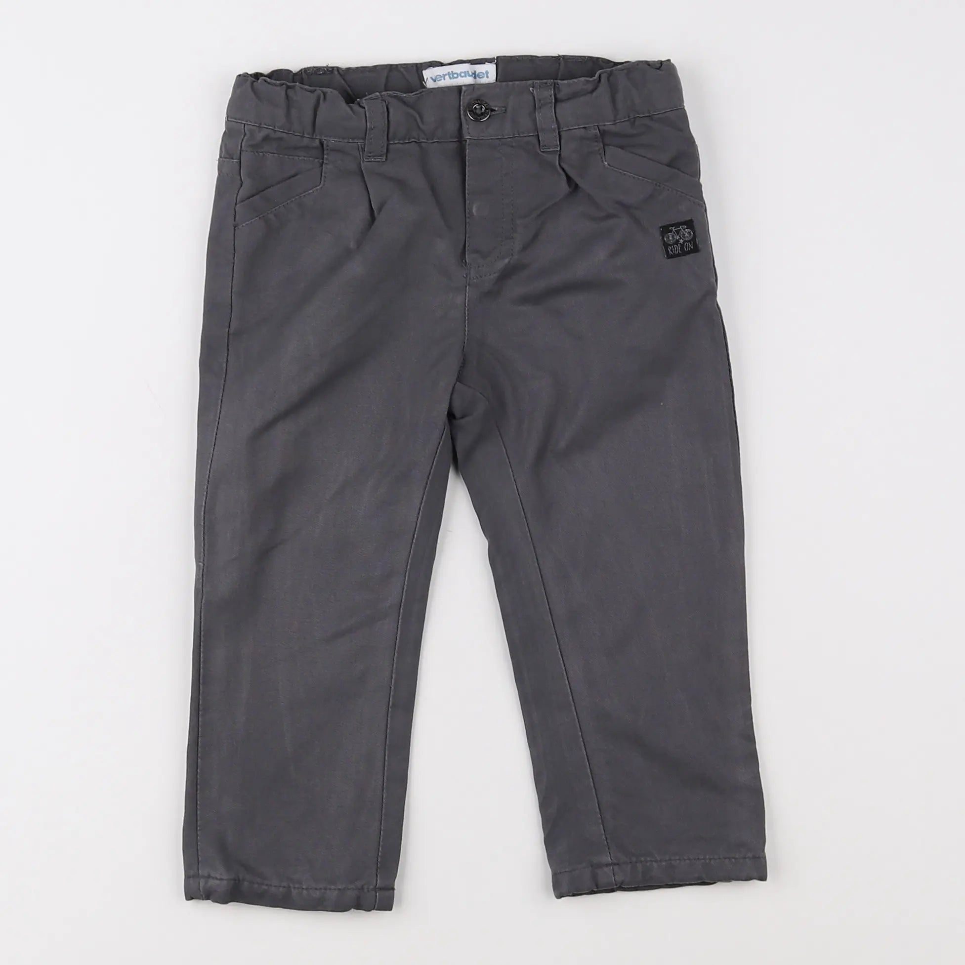 Vertbaudet - pantalon gris - 12 mois