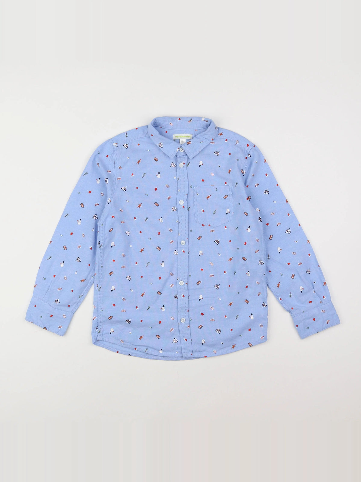 Vertbaudet - chemise bleu - 8 ans