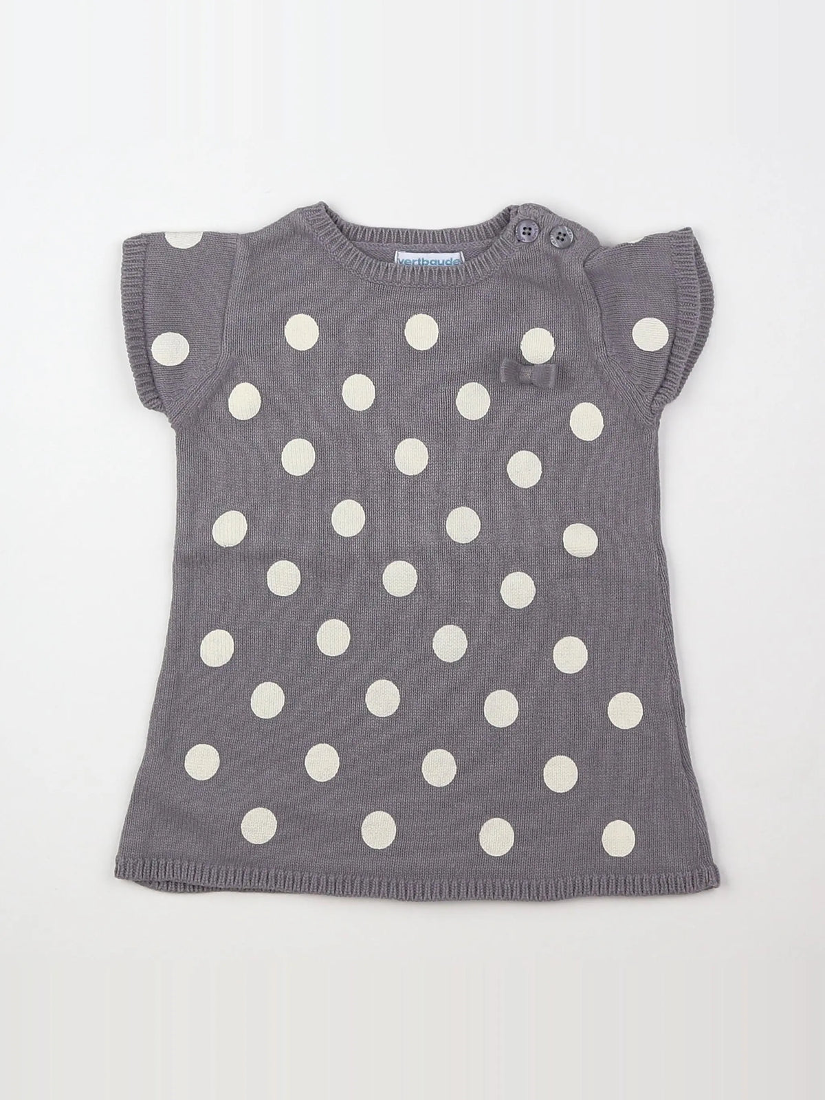 Vertbaudet - robe gris - 6 mois