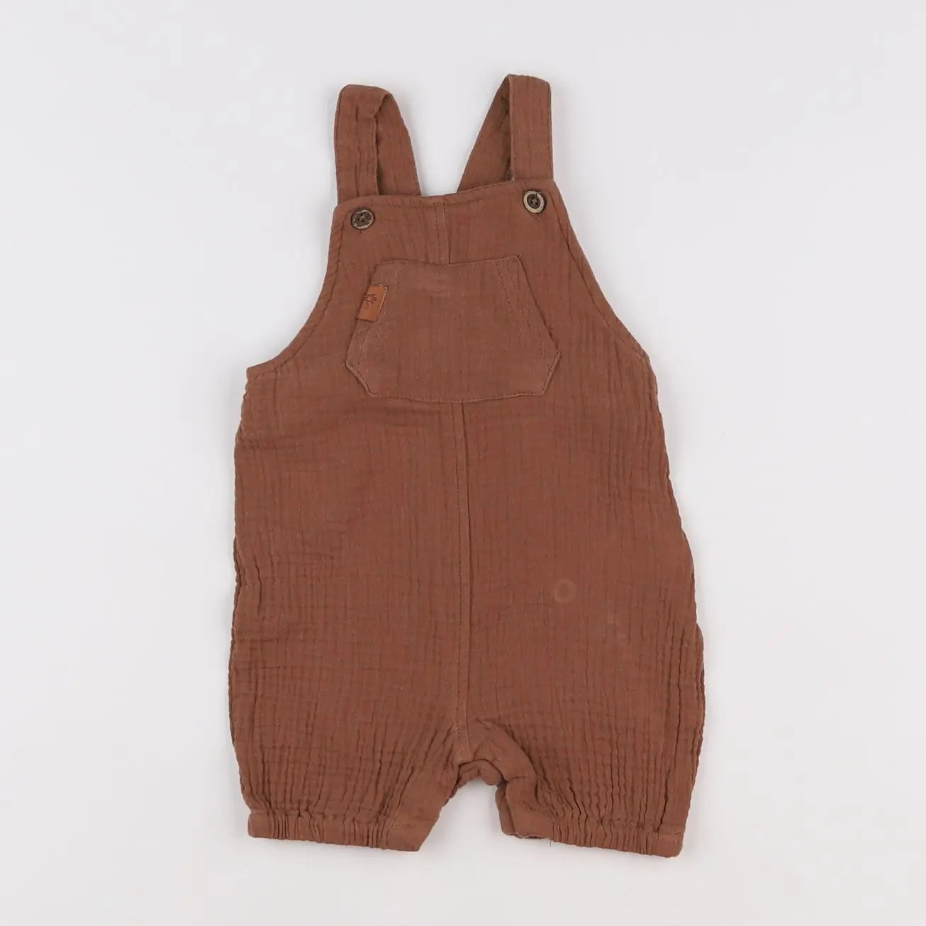 Vertbaudet - salopette marron - 6 mois