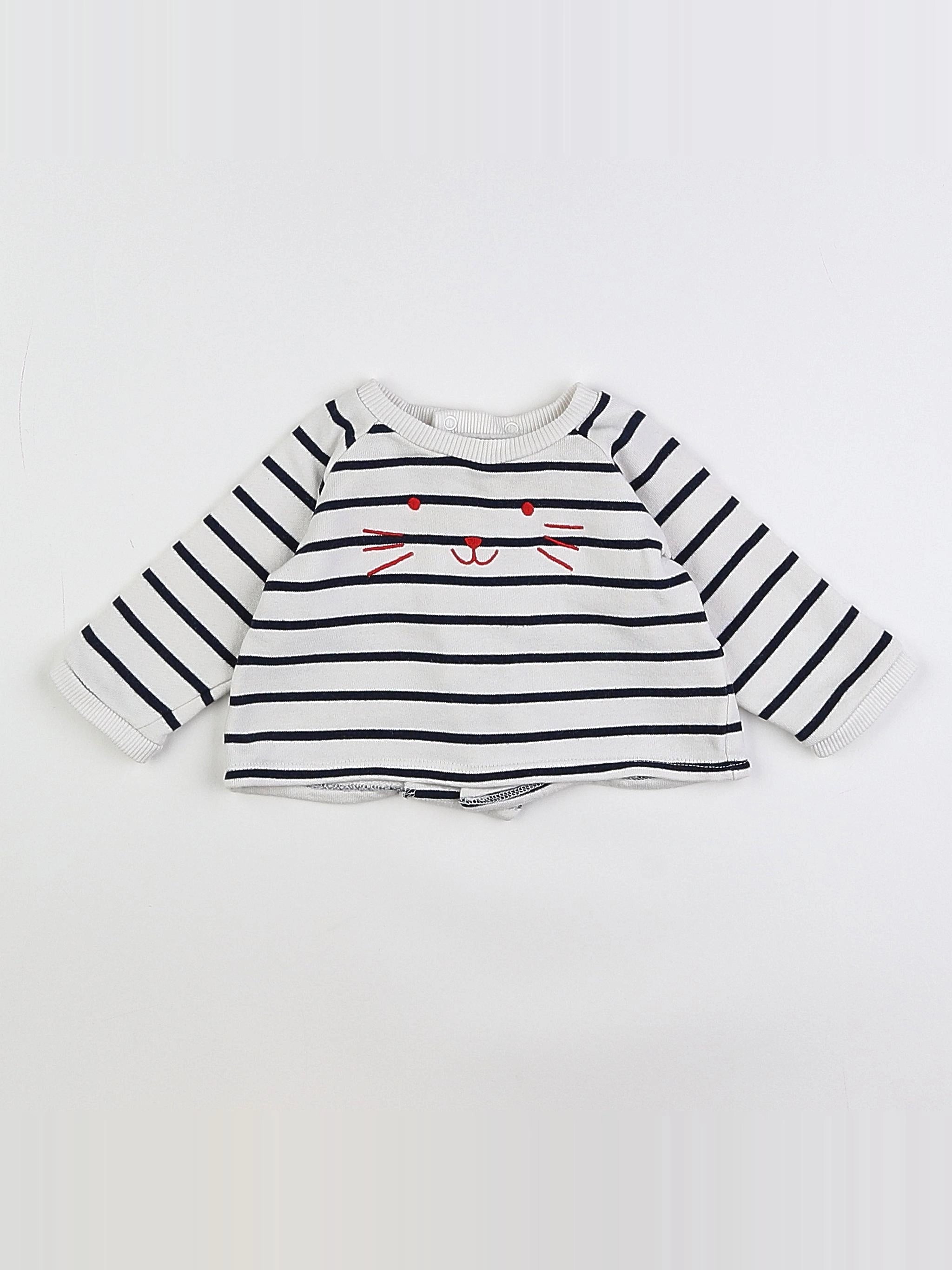 Boutchou - sweat blanc - 3 mois