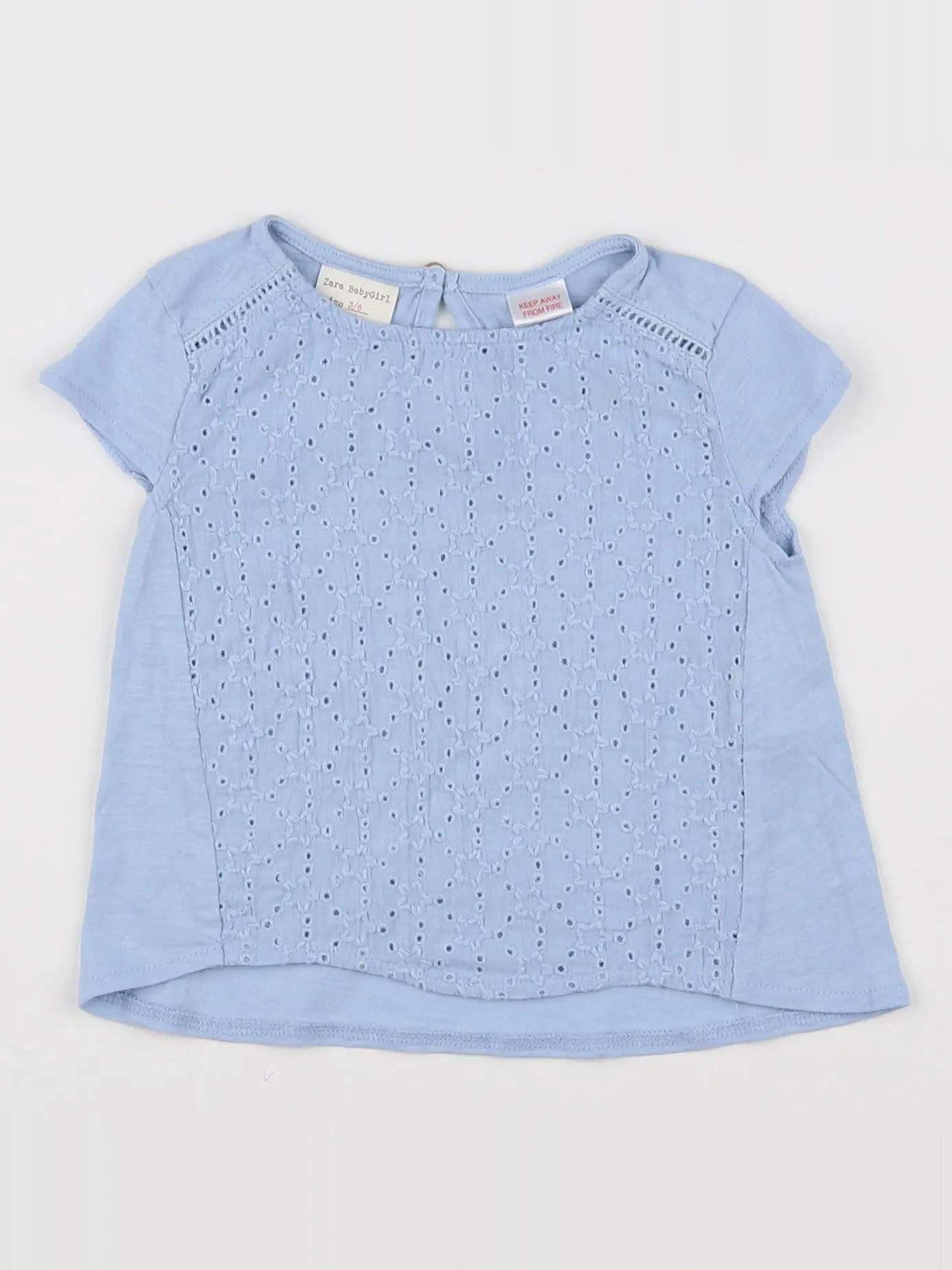 Zara - tee-shirt bleu - 3/6 mois