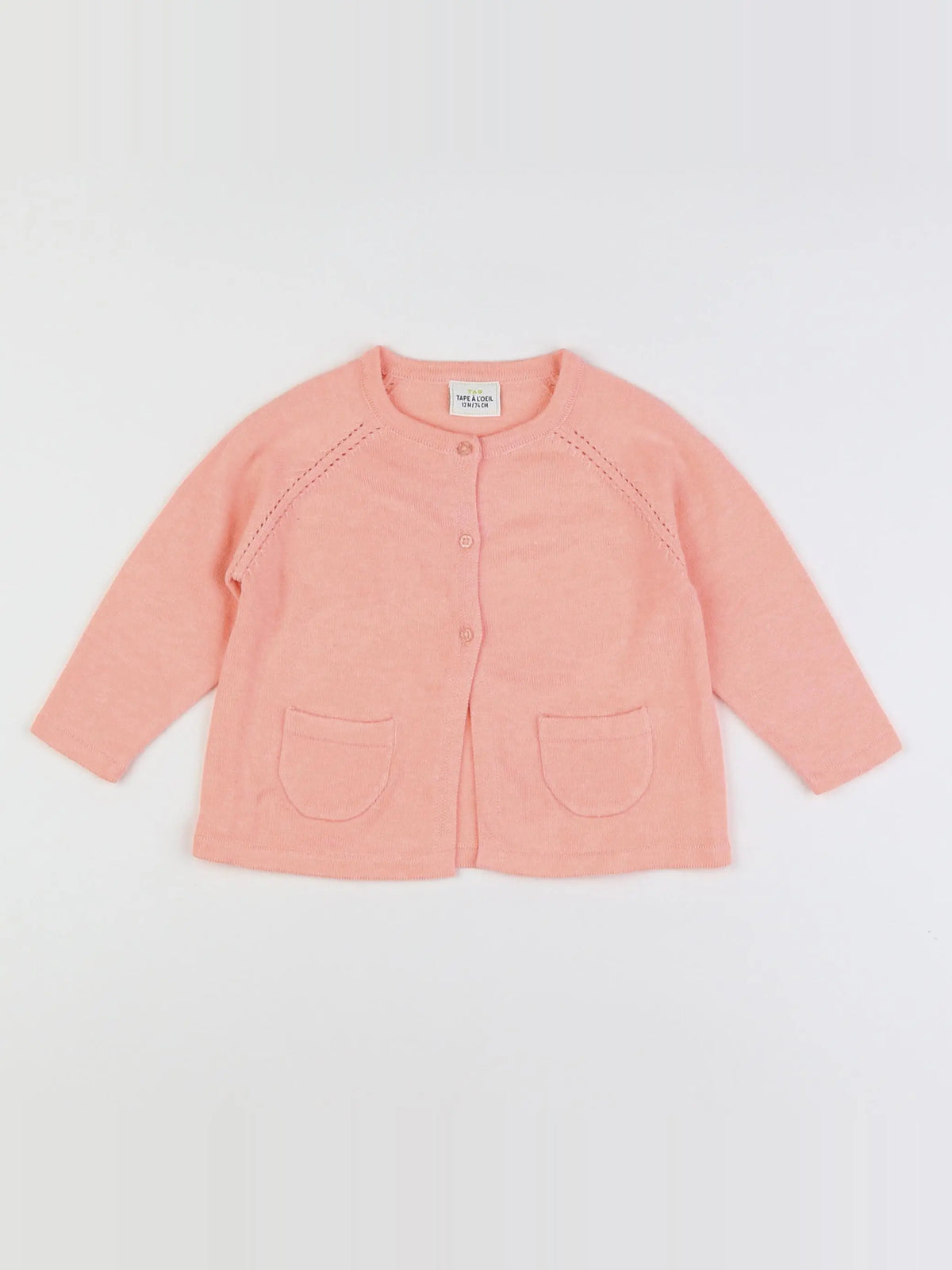 Tape à l'oeil - gilet rose - 12 mois