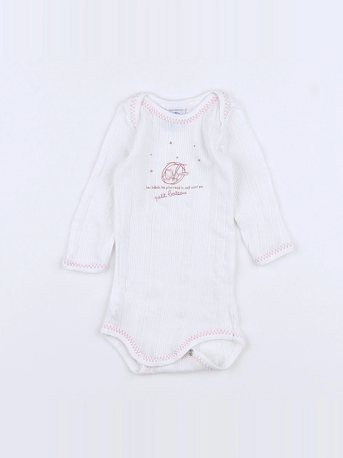 Petit Bateau - body blanc - 3 mois