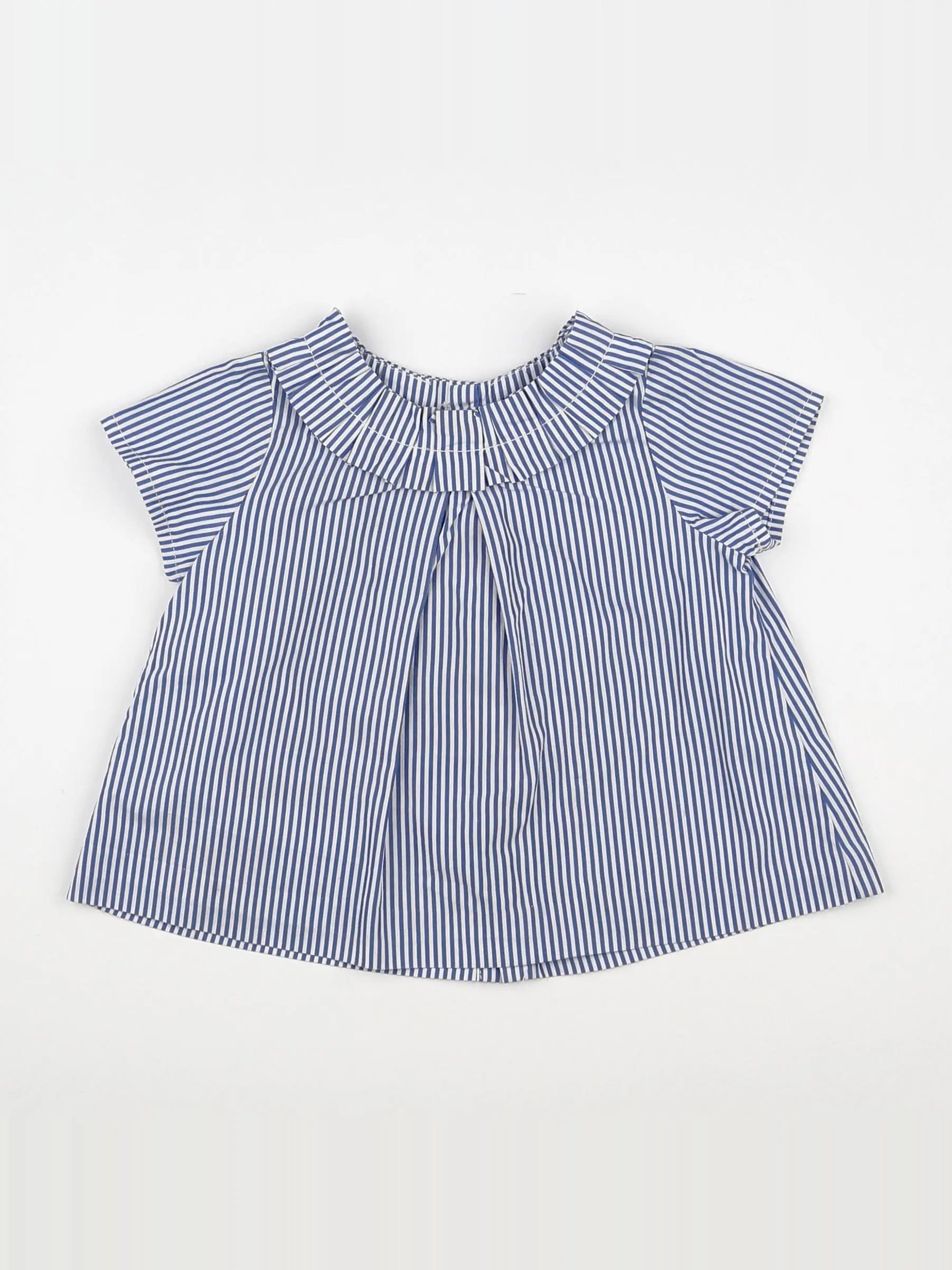 Jacadi - blouse blanc, bleu - 12 mois