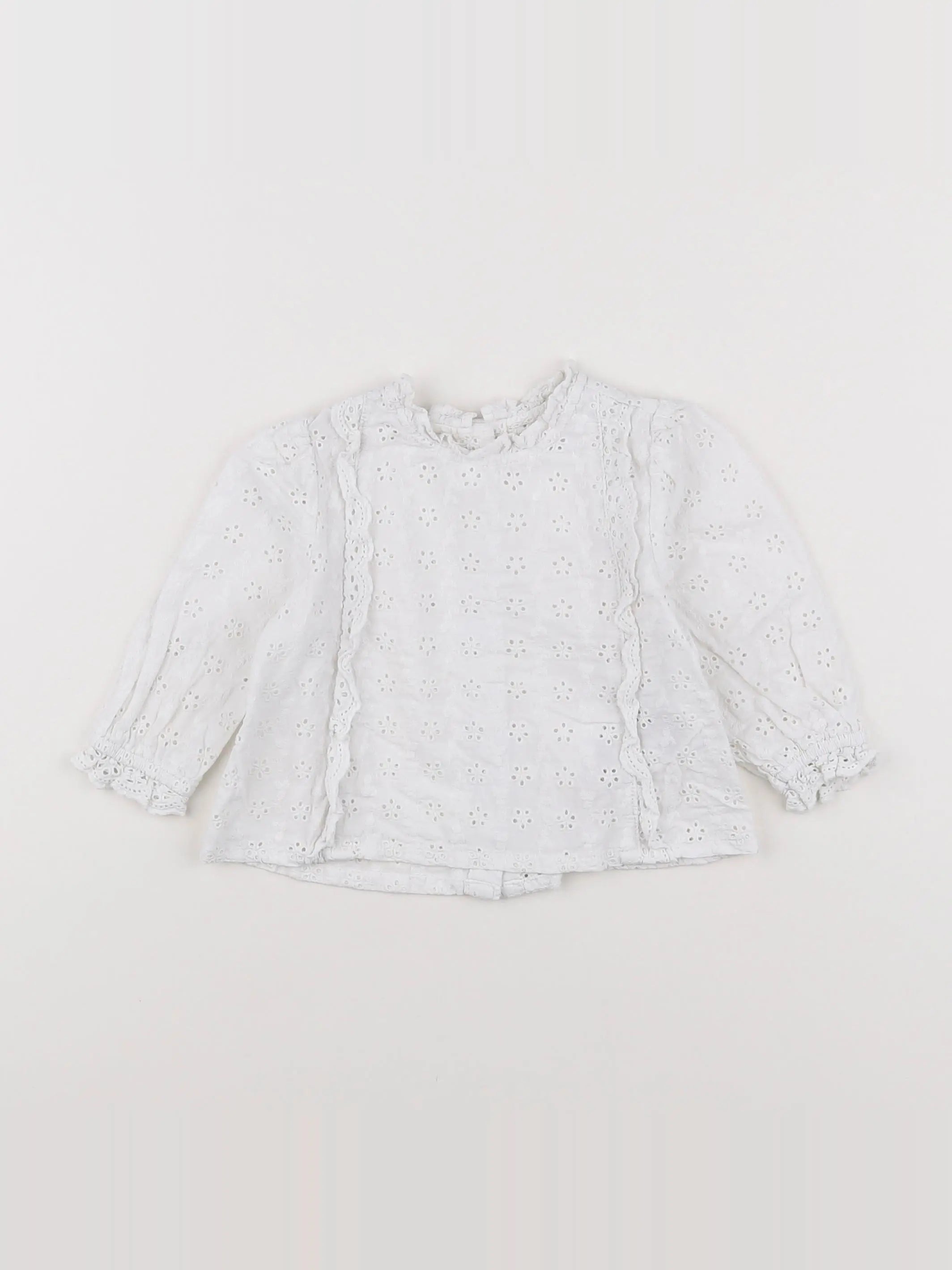 Vertbaudet - blouse blanc - 12 mois