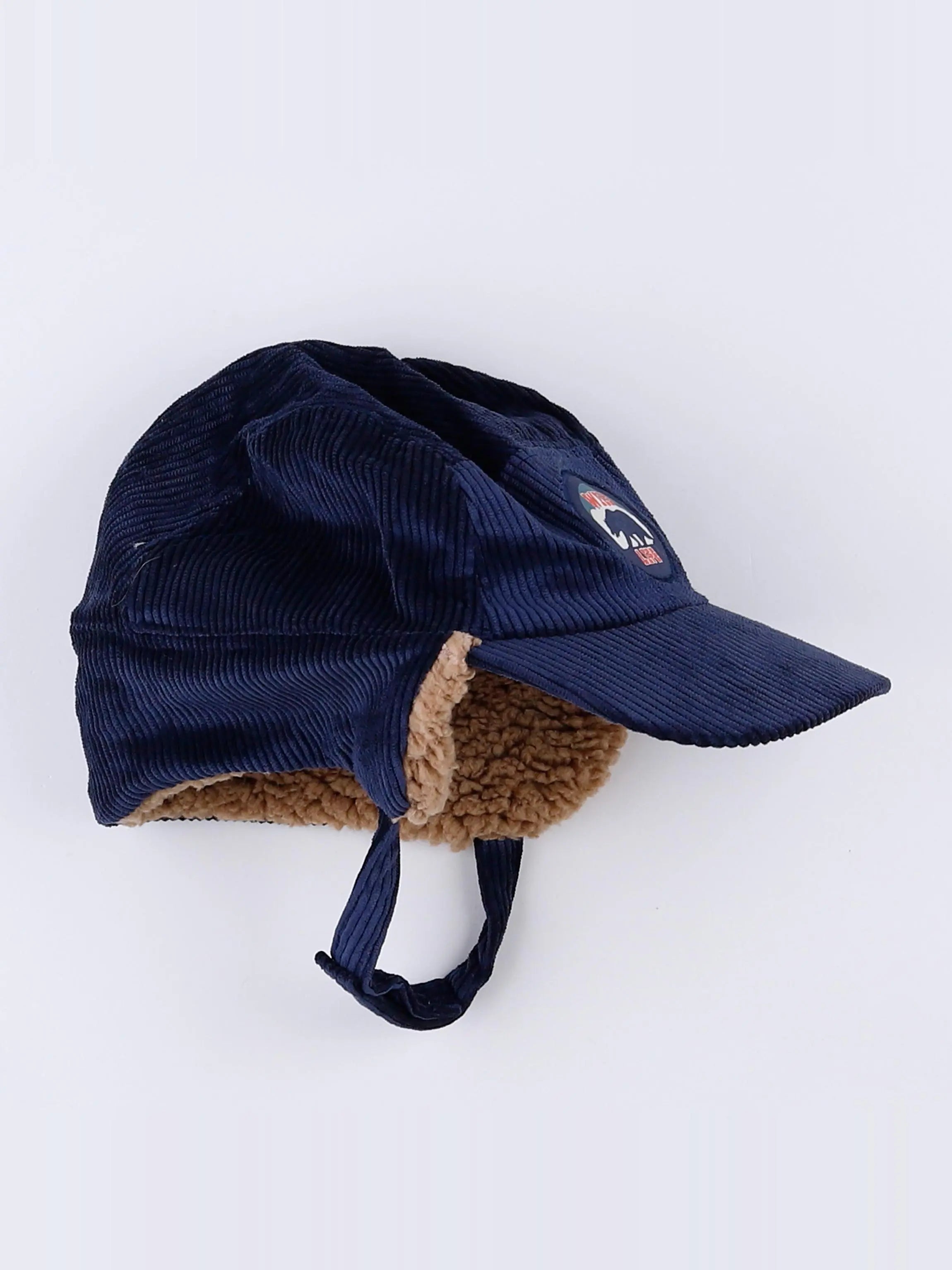 Vertbaudet - casquette bleu, marron (état neuf) - 12/14 ans