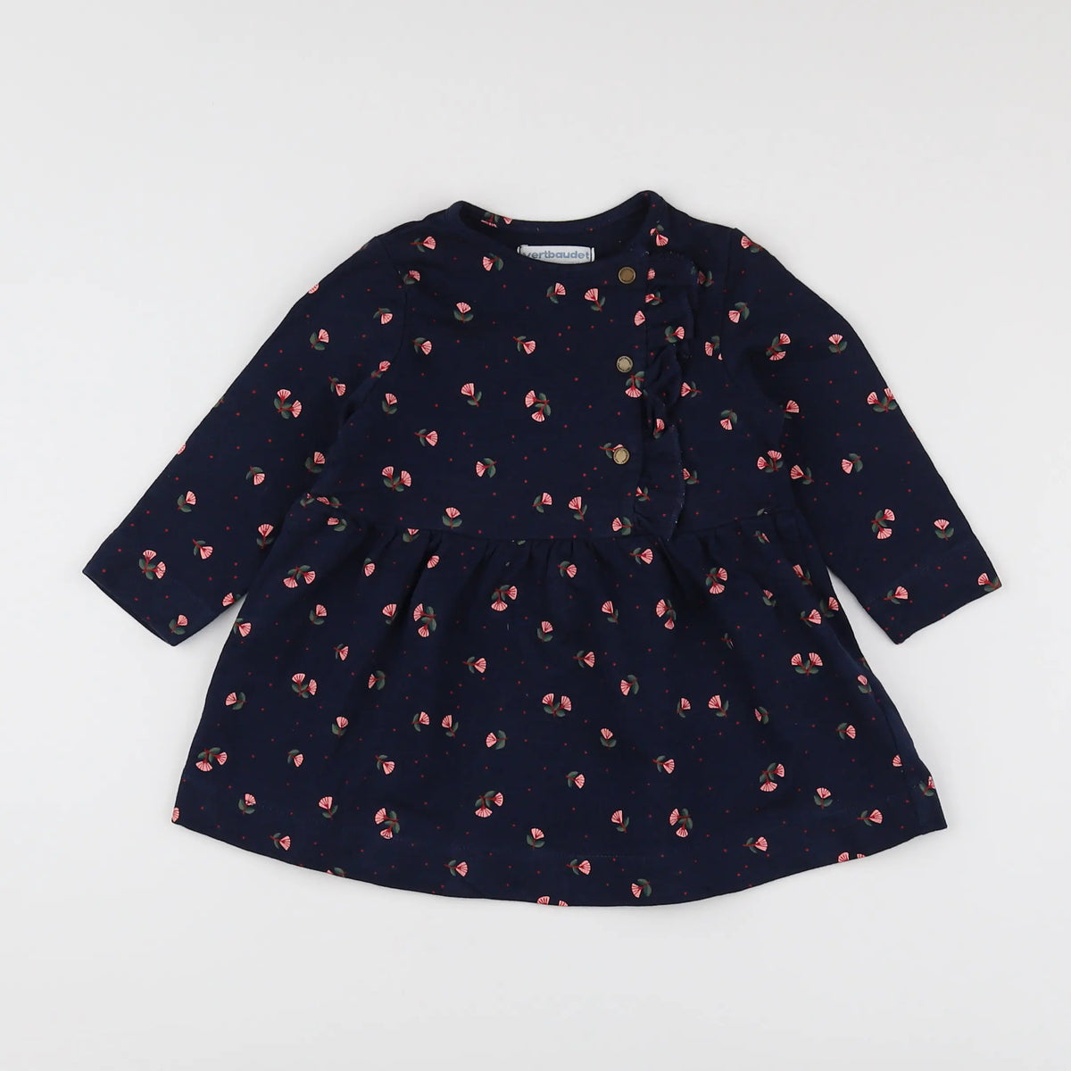 Vertbaudet - robe multicolore - 12 mois