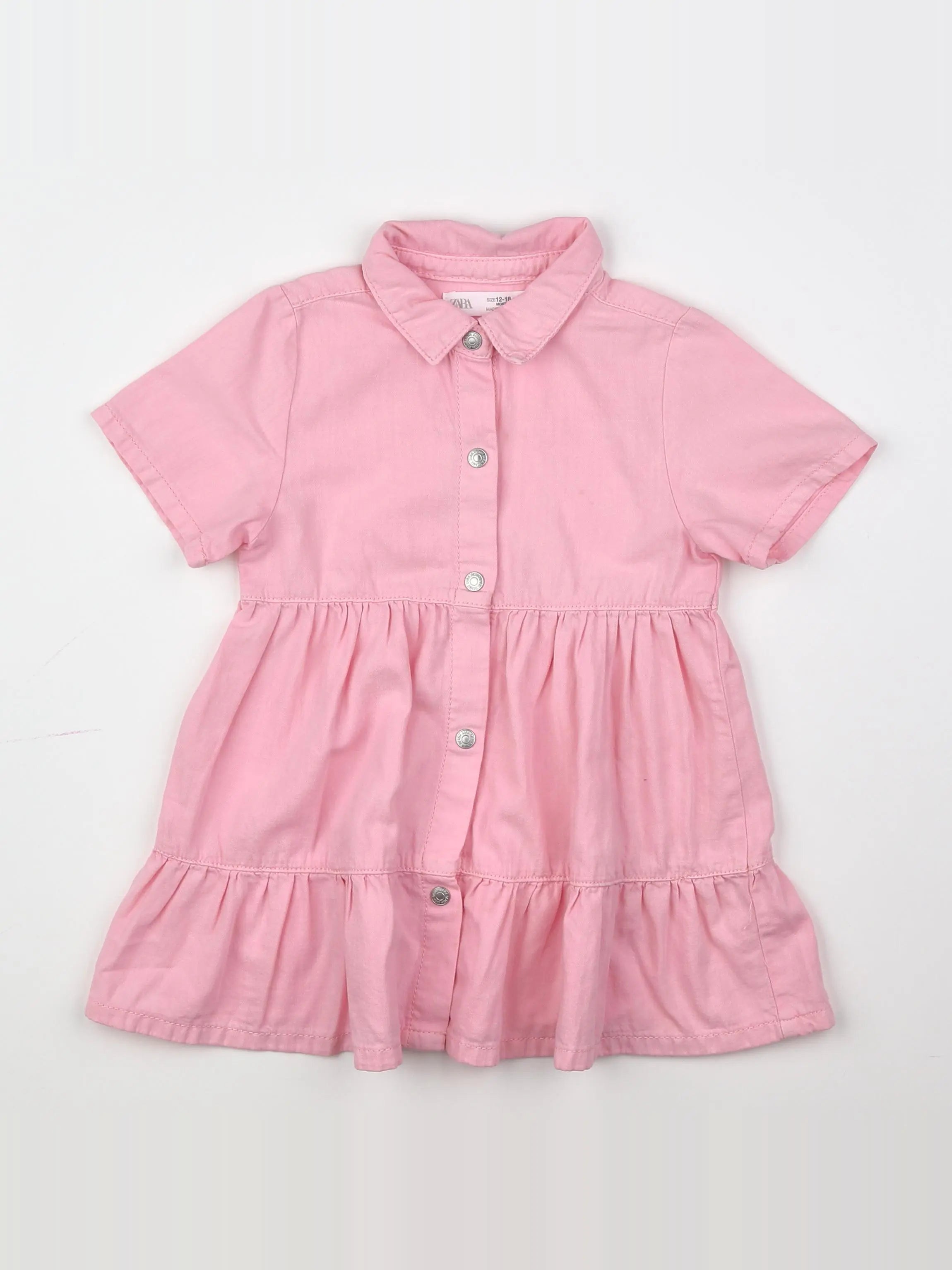 Zara - robe rose - 12/18 mois