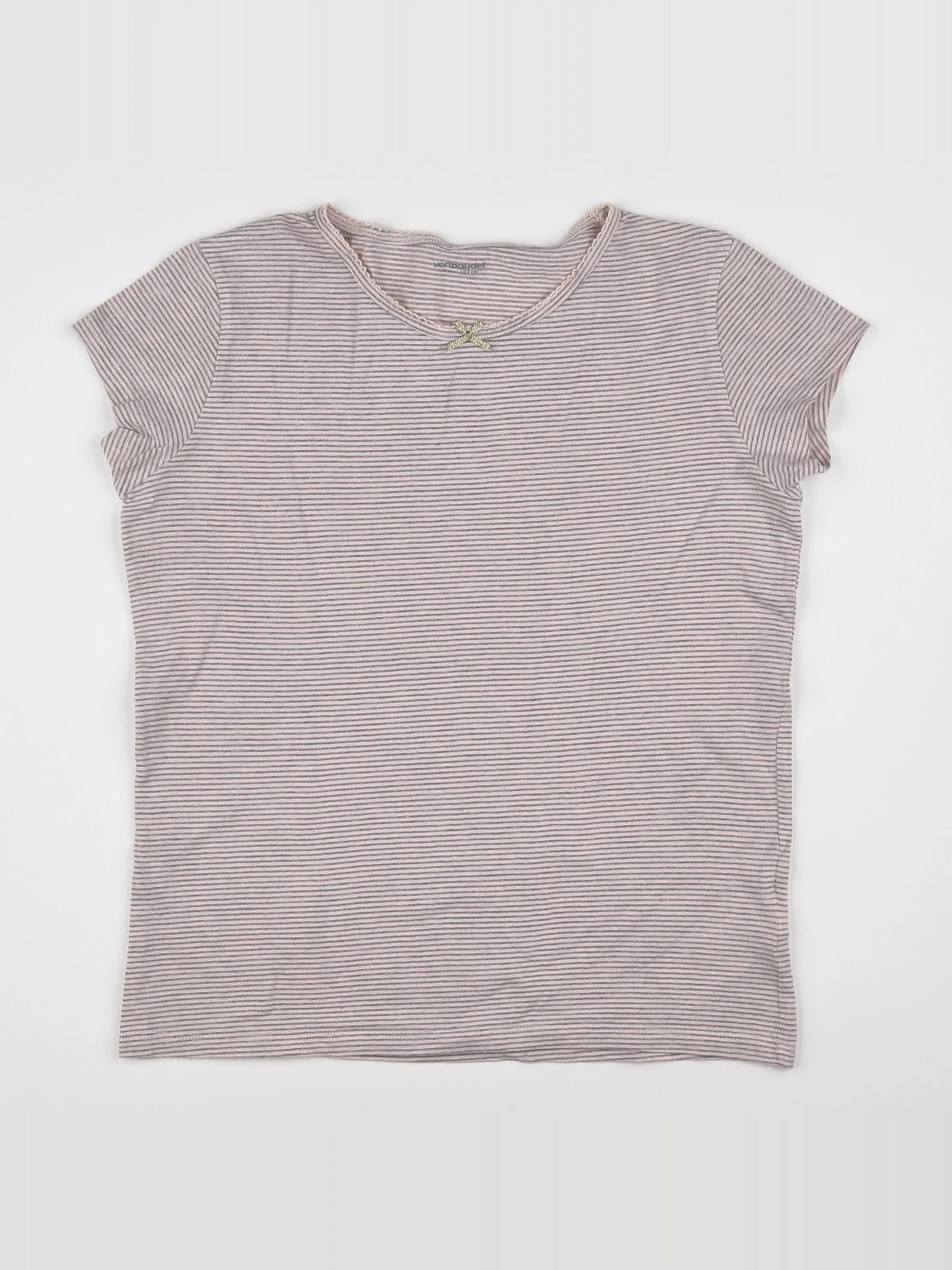Vertbaudet - maillot de corps gris, rose - 12 ans