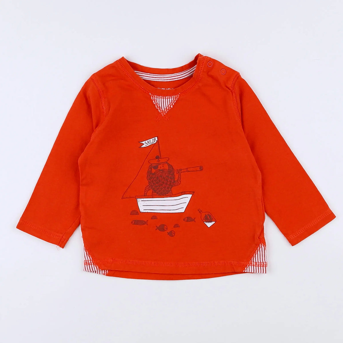 Vertbaudet - tee-shirt rouge - 9 mois