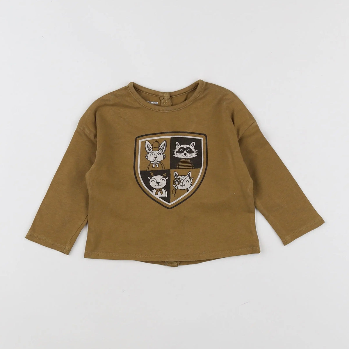 Vertbaudet - tee-shirt marron - 6 mois