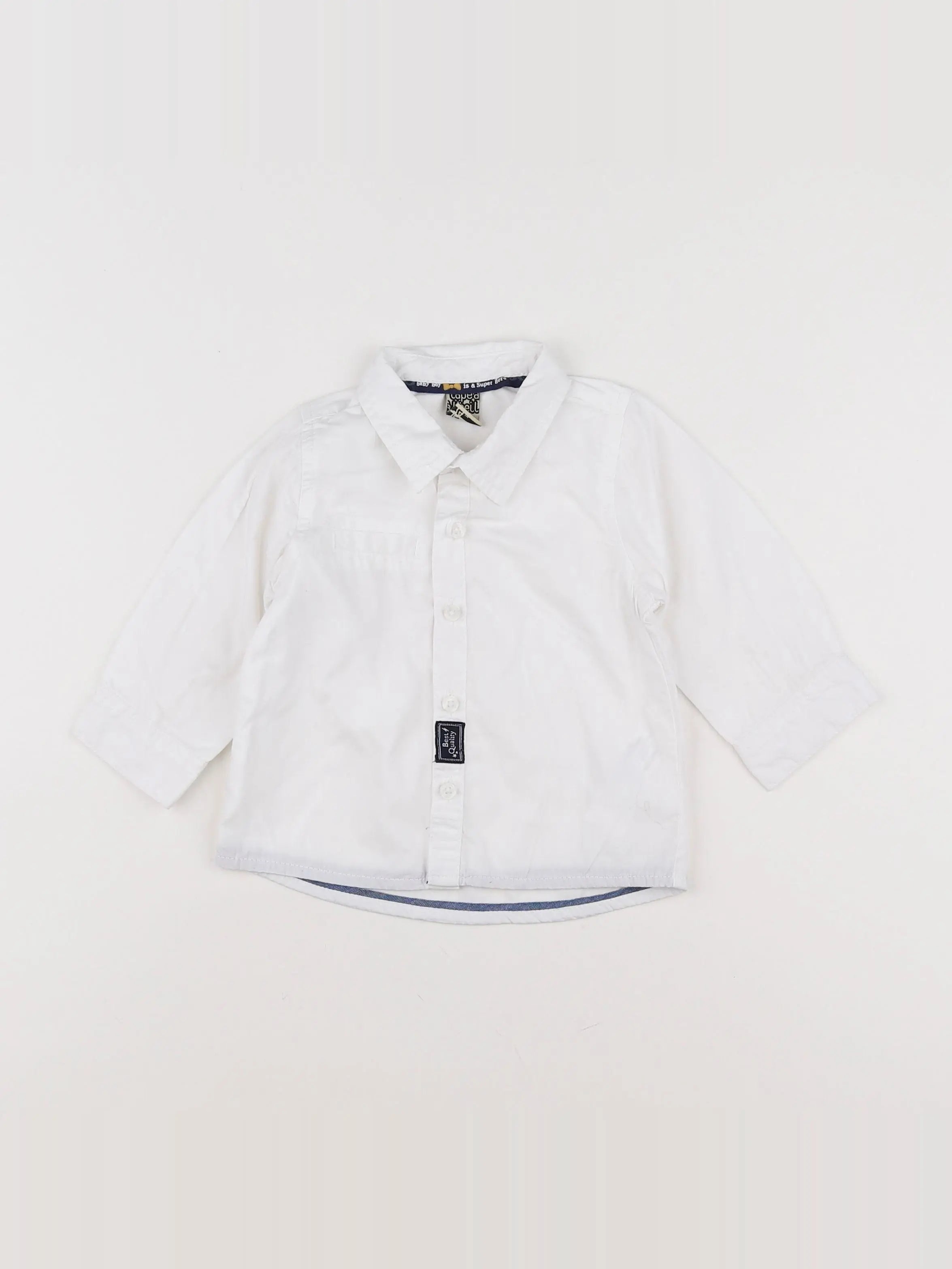 Tape à l'oeil - chemise blanc - 12 mois