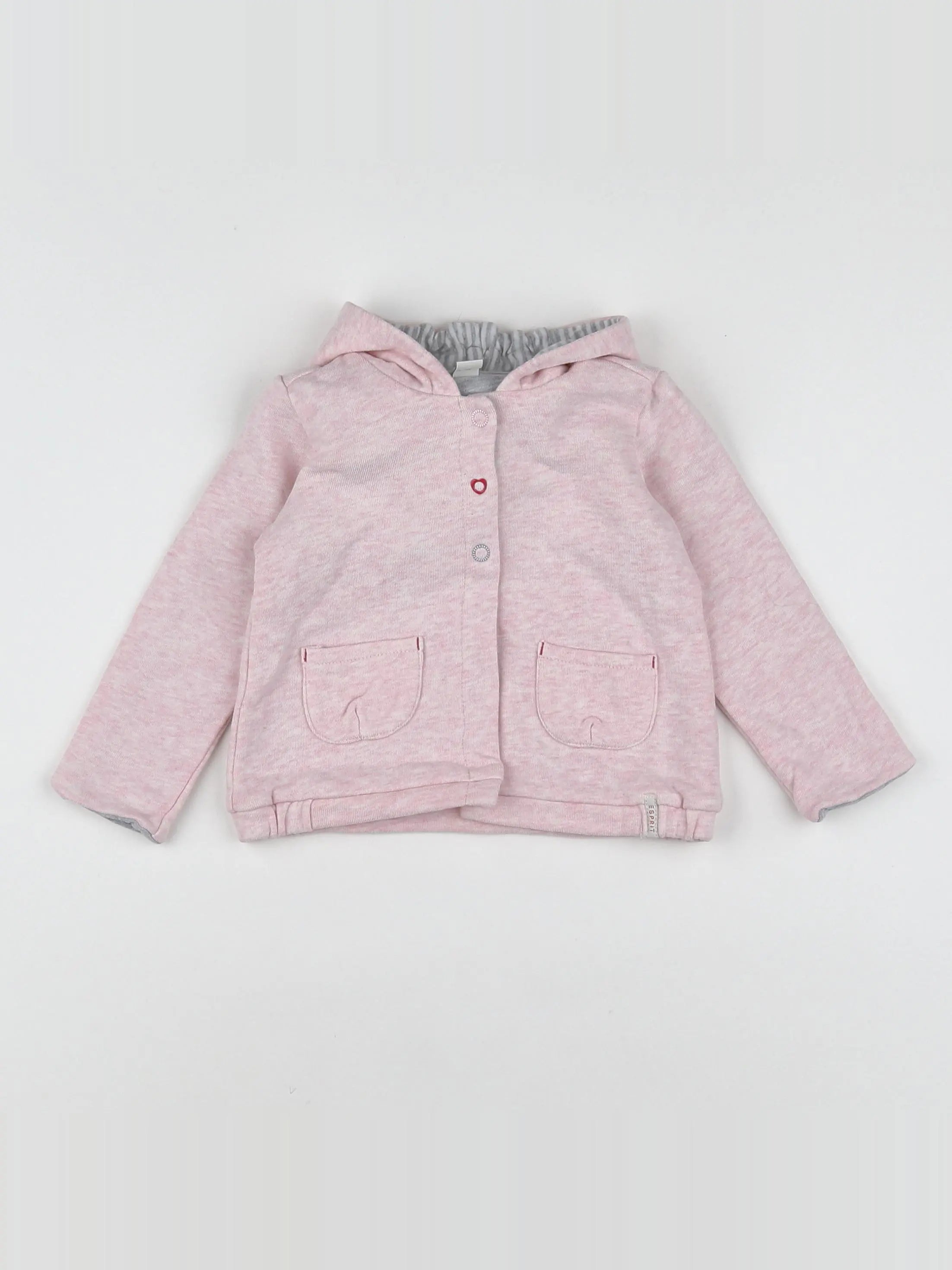 Esprit - sweat rose, gris - 6 mois
