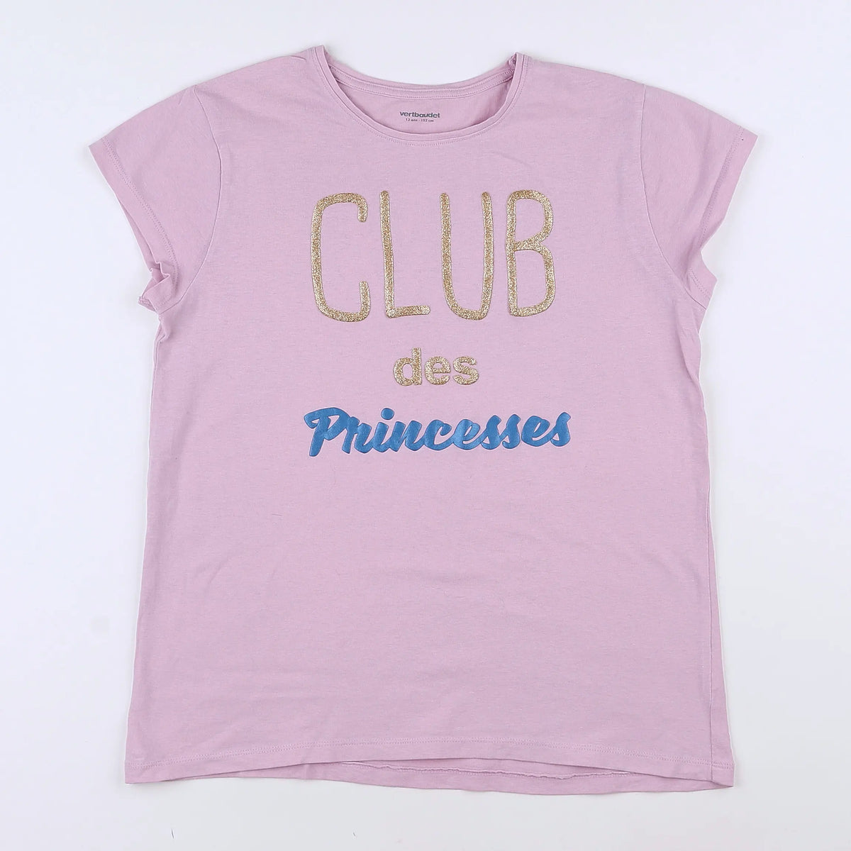 Vertbaudet - tee-shirt rose, bleu - 12 ans