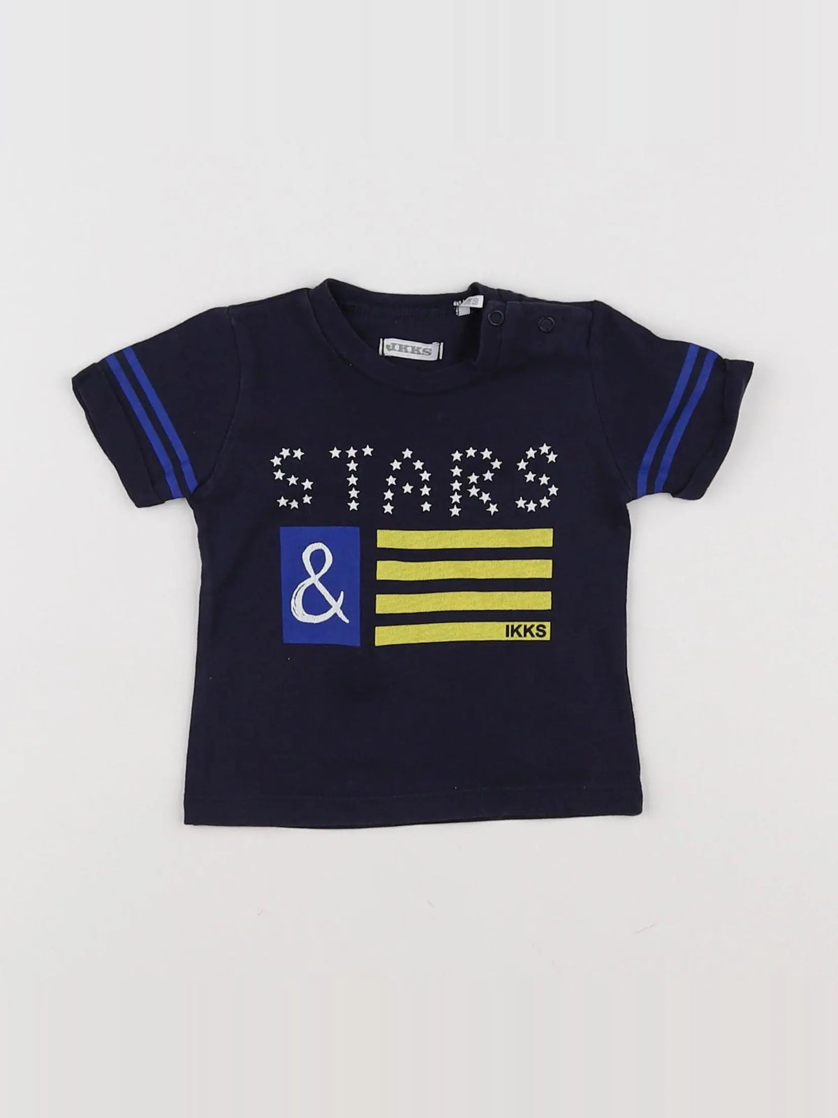 IKKS - tee-shirt bleu, jaune - 3 mois