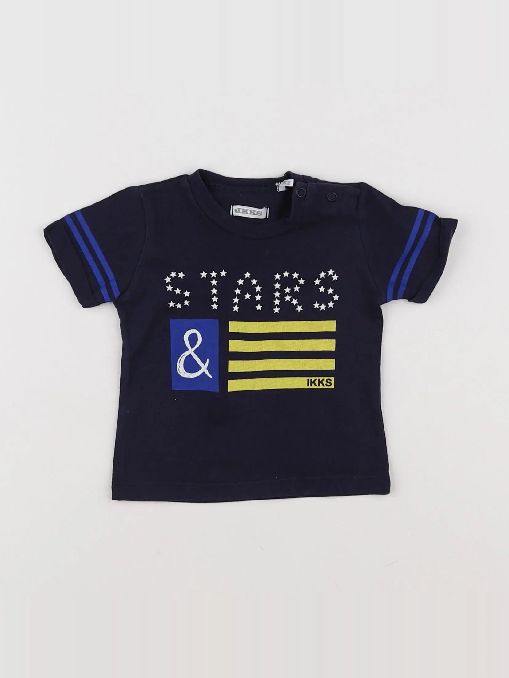 IKKS - tee-shirt bleu, jaune - 3 mois
