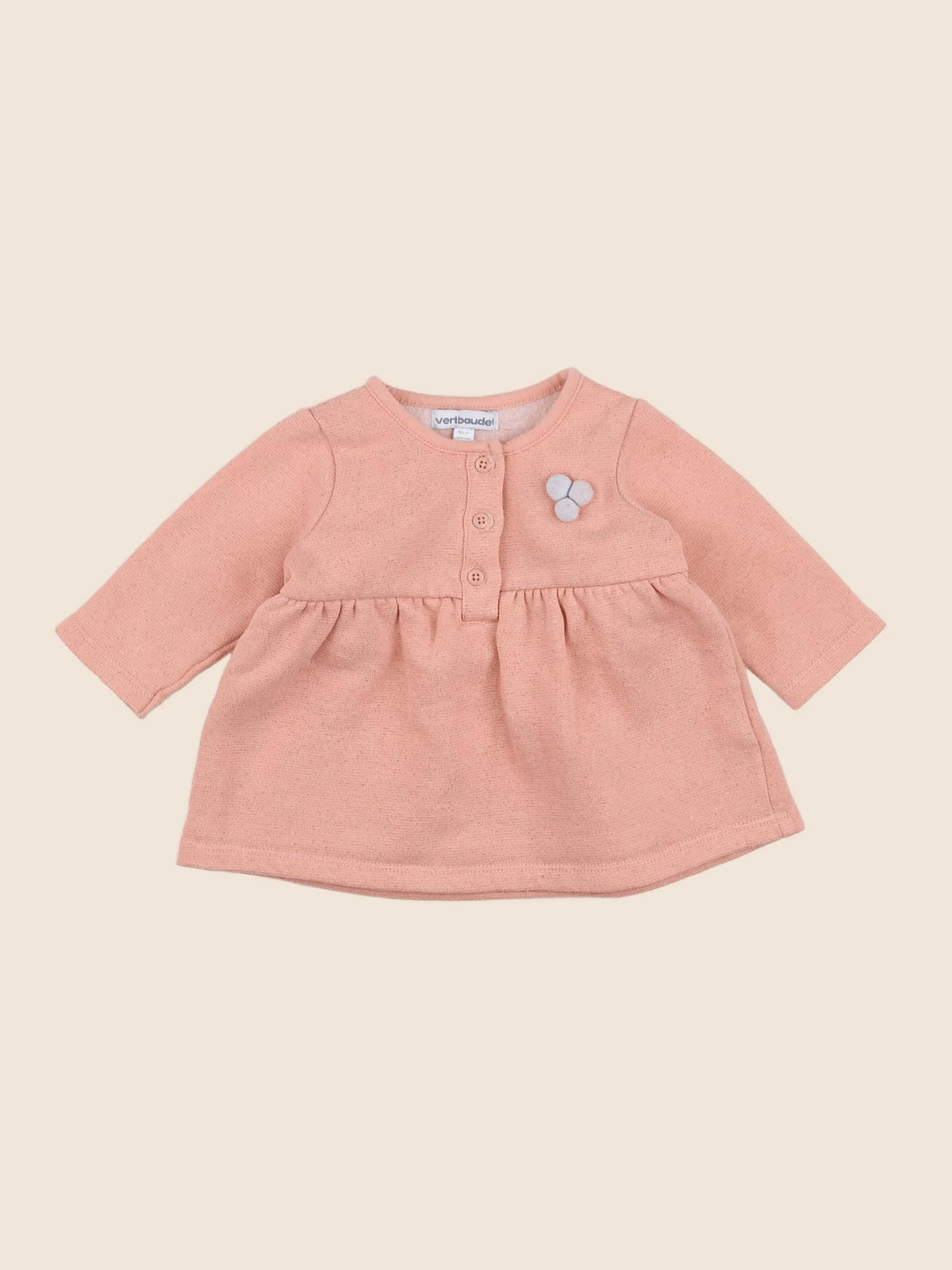 Vertbaudet - robe rose, orange - 3 mois