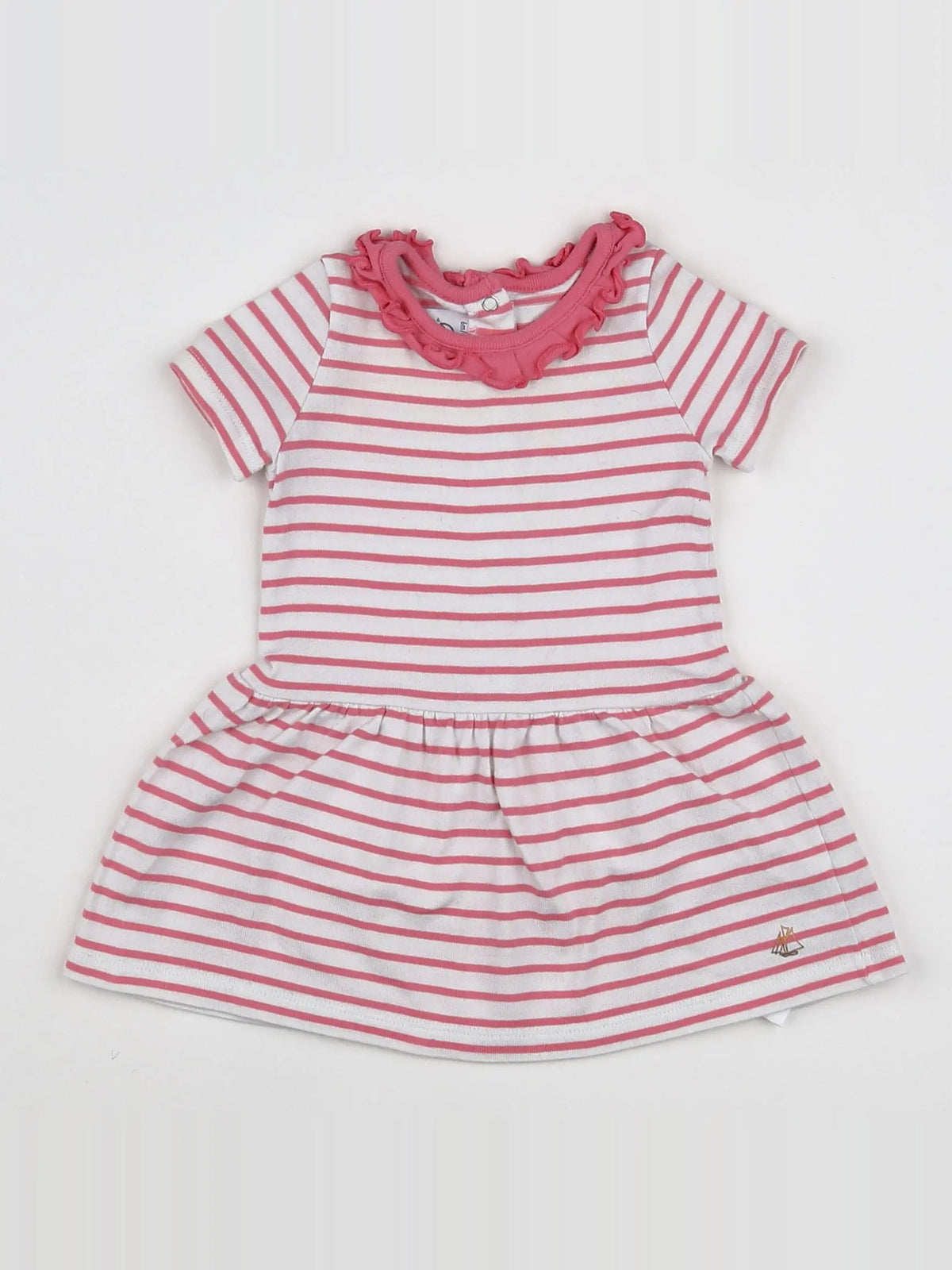 Petit Bateau - robe rose - 6 mois