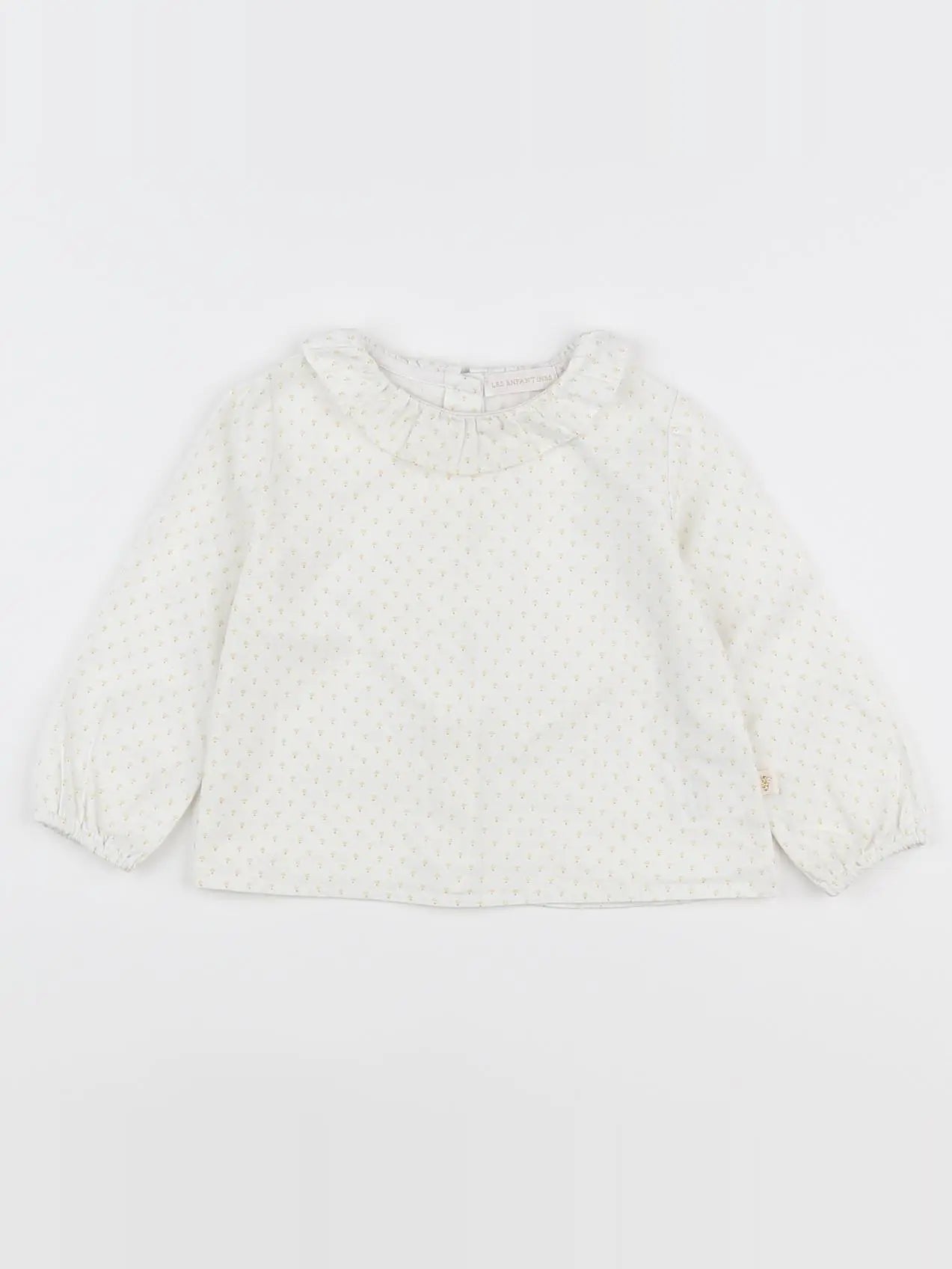 Les Enfantines - blouse blanc, jaune - 12 mois