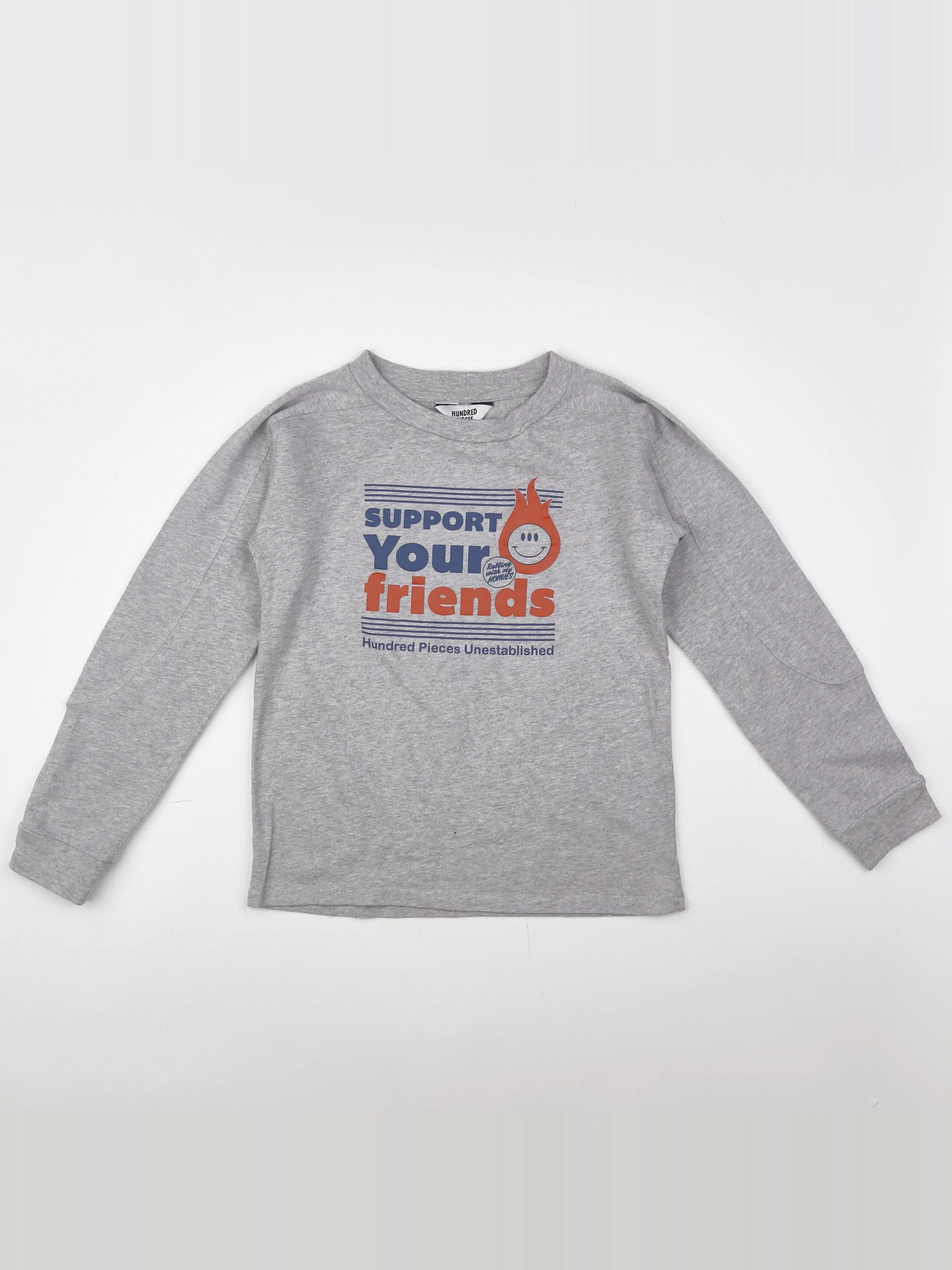 Hundred Pieces - tee-shirt gris - 8 ans