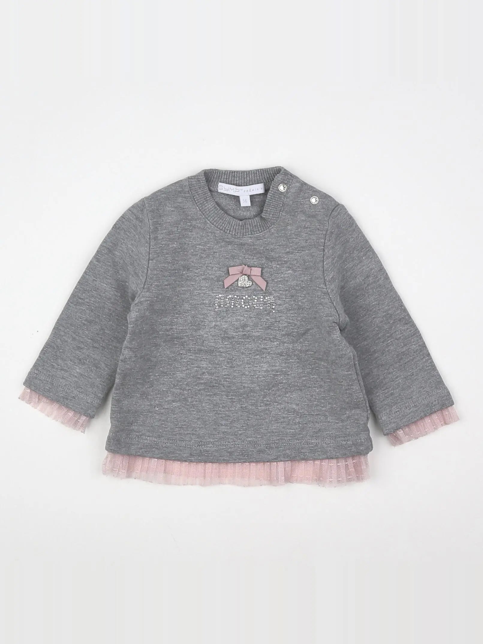 Gymp - sweat argent, gris - 1 mois