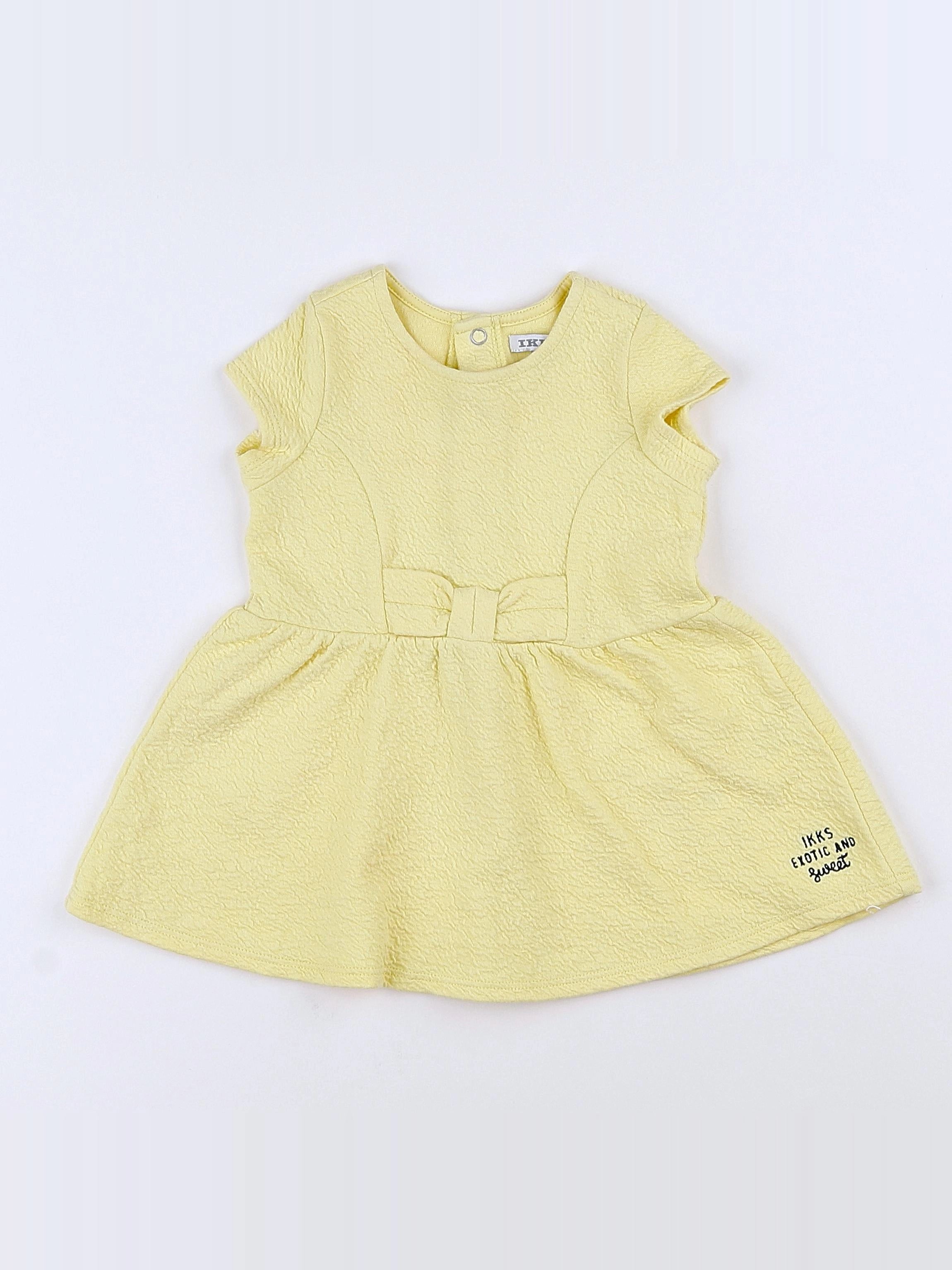 IKKS - robe jaune - 6 mois