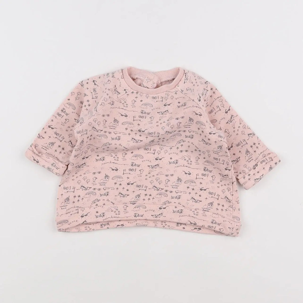 Vertbaudet - sweat rose - 3 mois