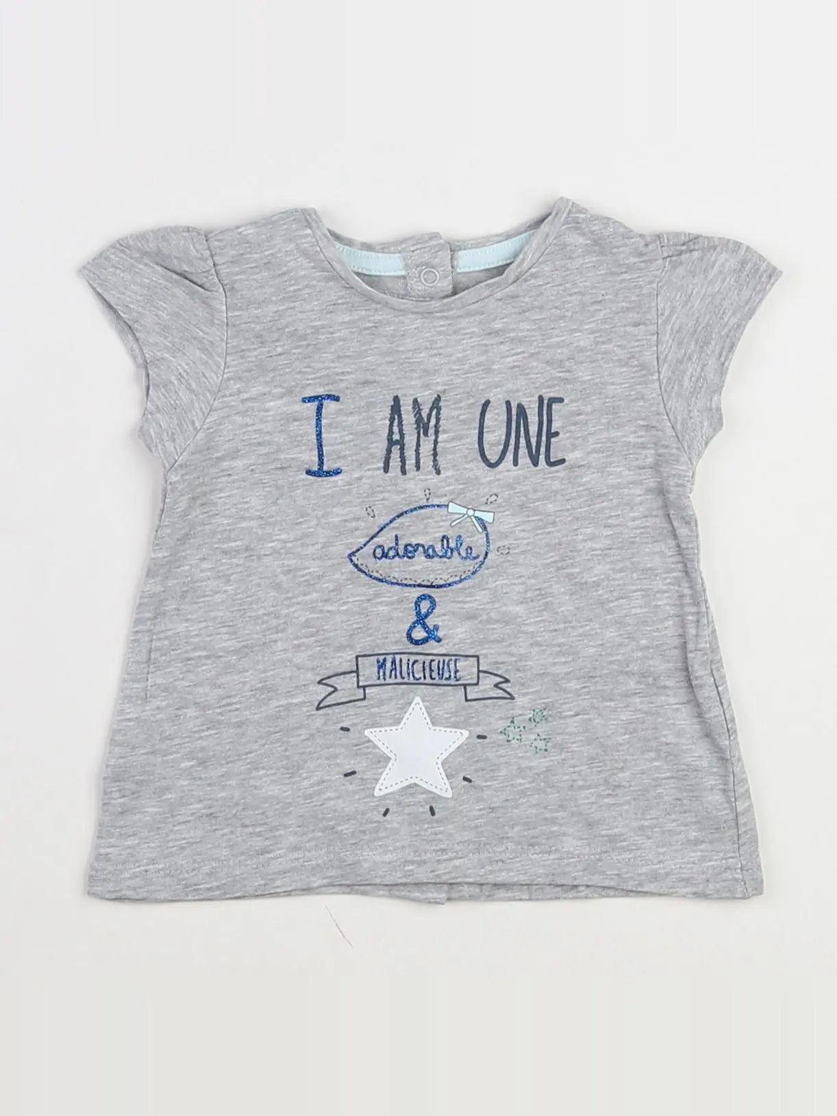 Vertbaudet - tee-shirt gris - 3 mois