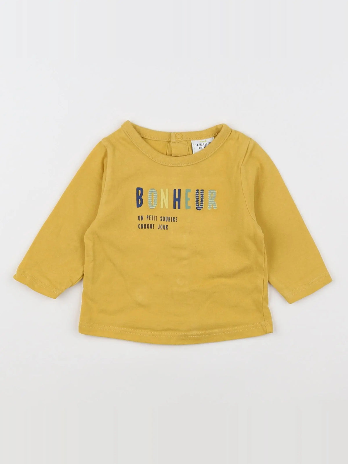 Tape à l'oeil - tee-shirt jaune - 3 mois
