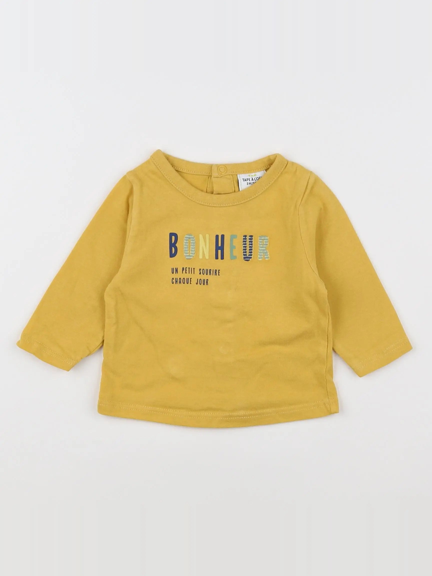 Tape à l'oeil - tee-shirt jaune - 3 mois