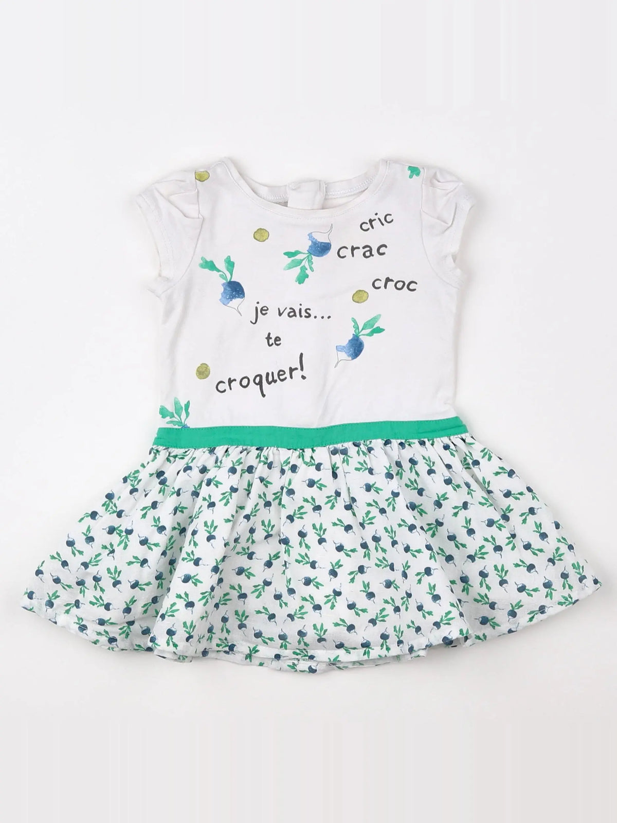 Catimini - robe bleu, vert - 9 mois