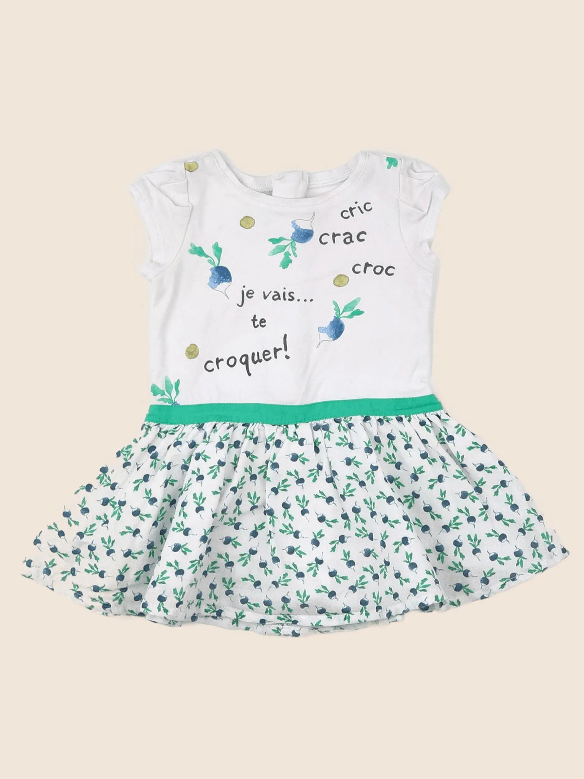 Catimini - robe bleu, vert - 9 mois