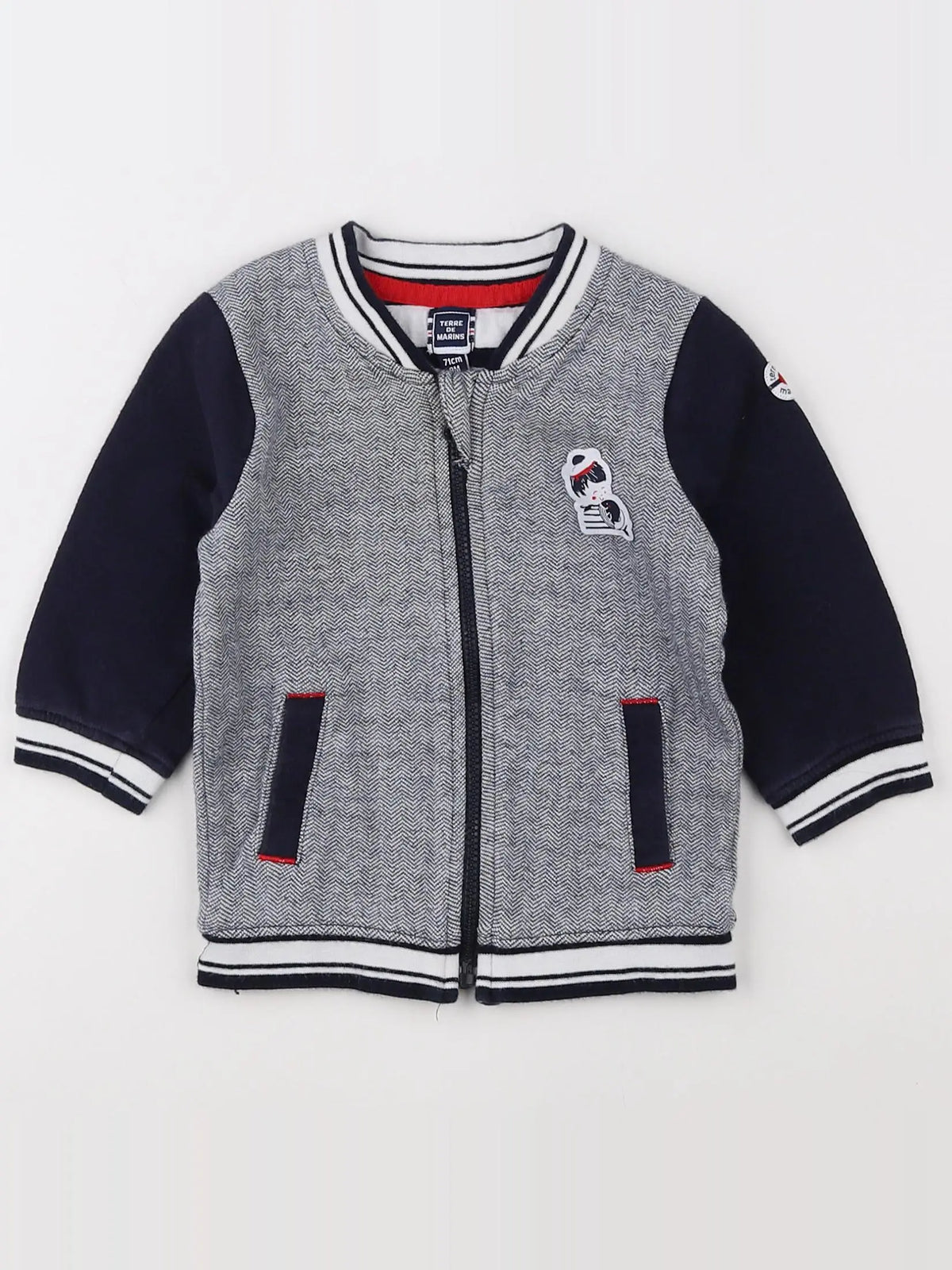 Terre de marins - sweat bleu - 9 mois