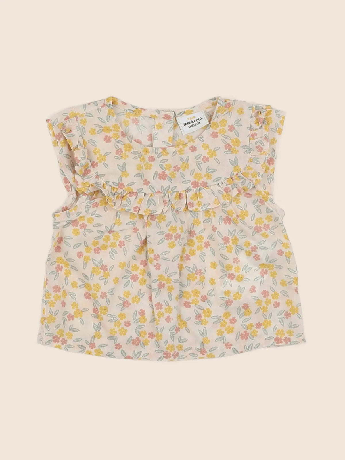 Tape à l'oeil - blouse jaune, vert - 3 mois
