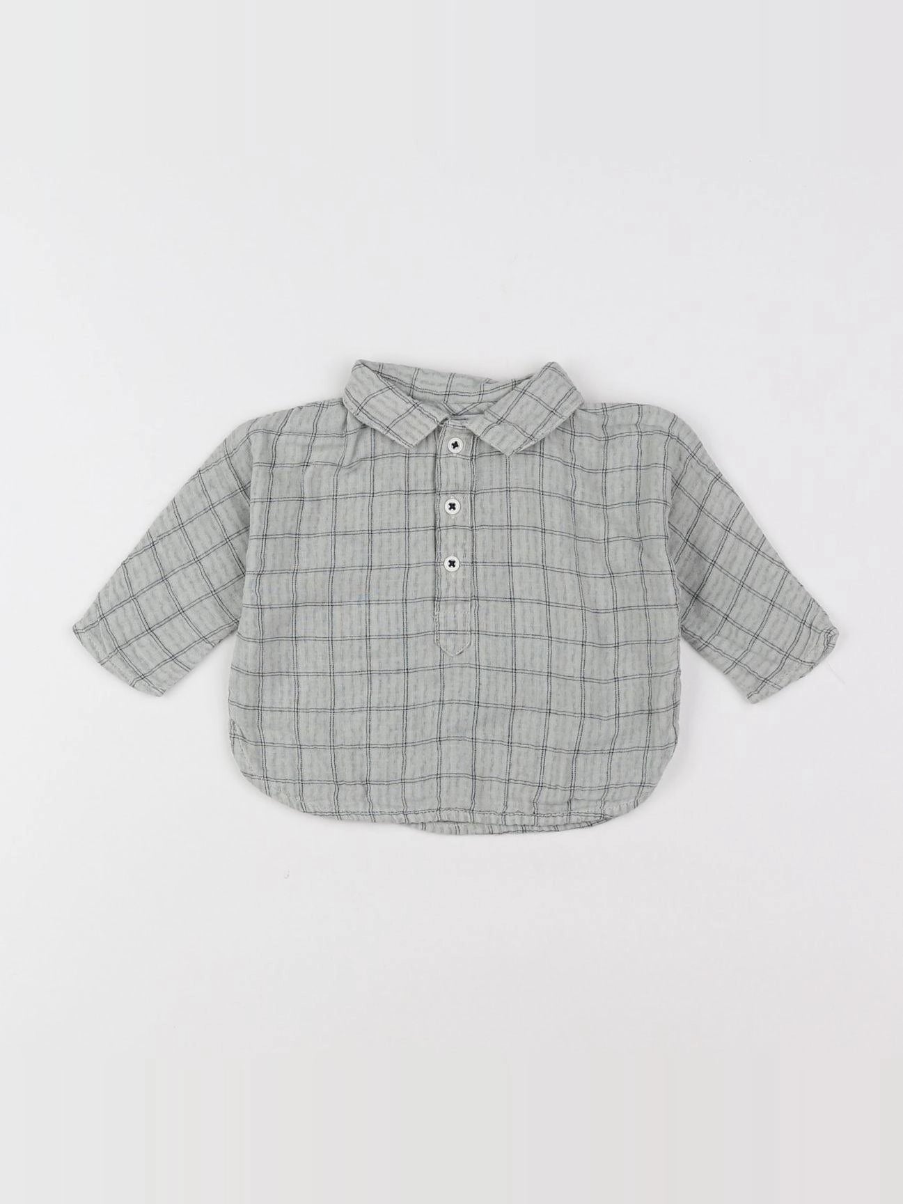 Boutchou - chemise gris - 3 mois