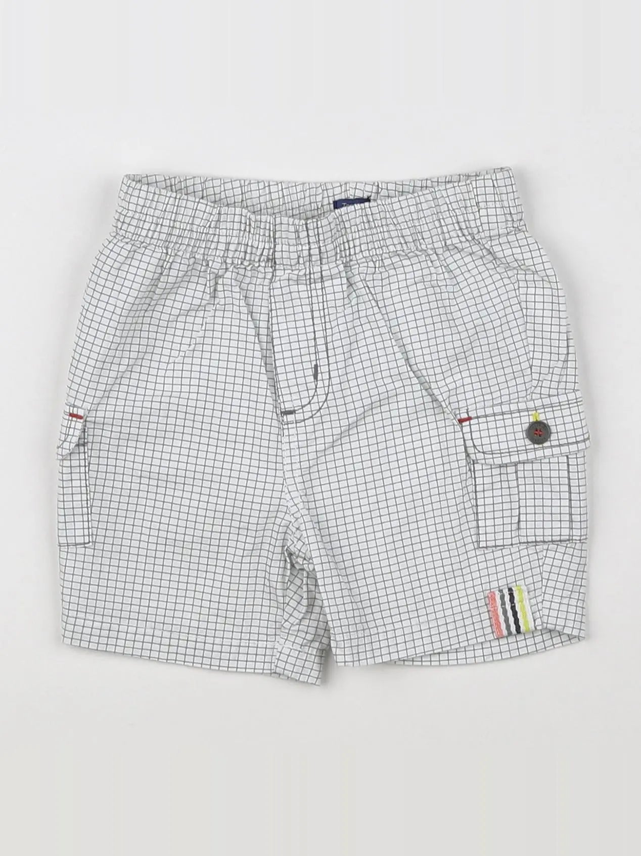 Terre de marins - short blanc, gris - 9 mois