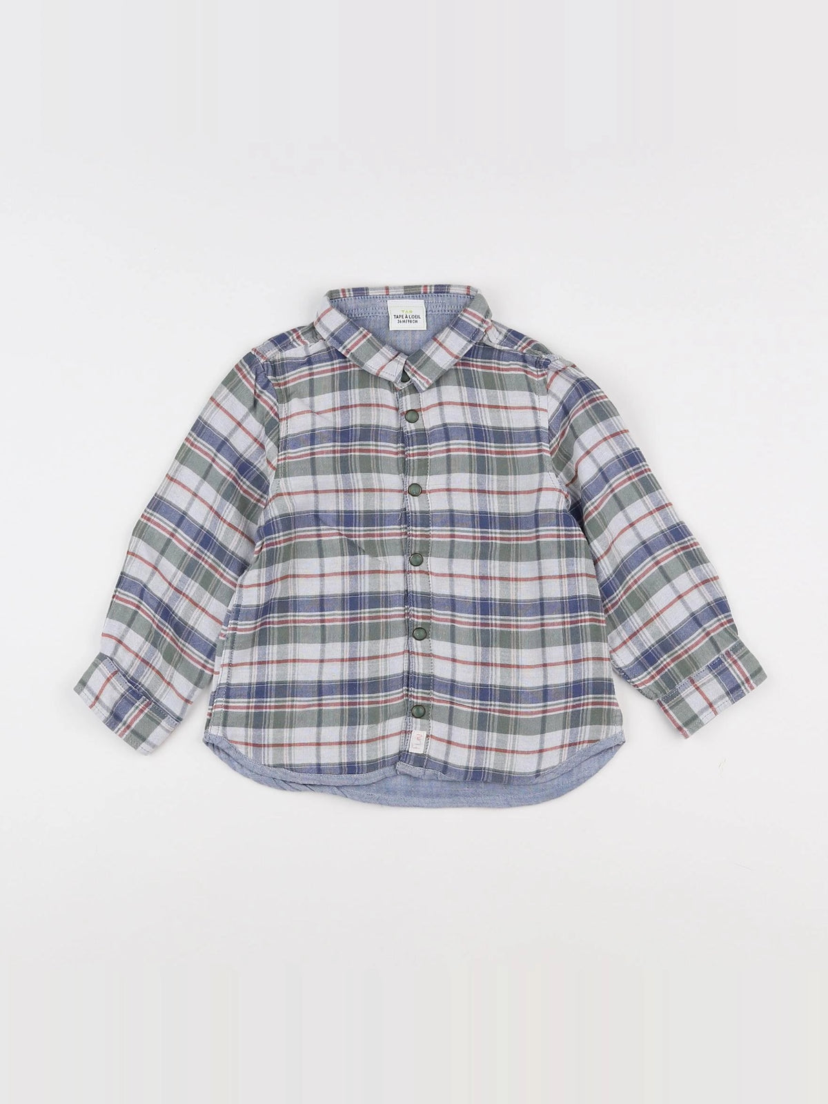 Tape à l'oeil - chemise bleu, vert - 3 ans