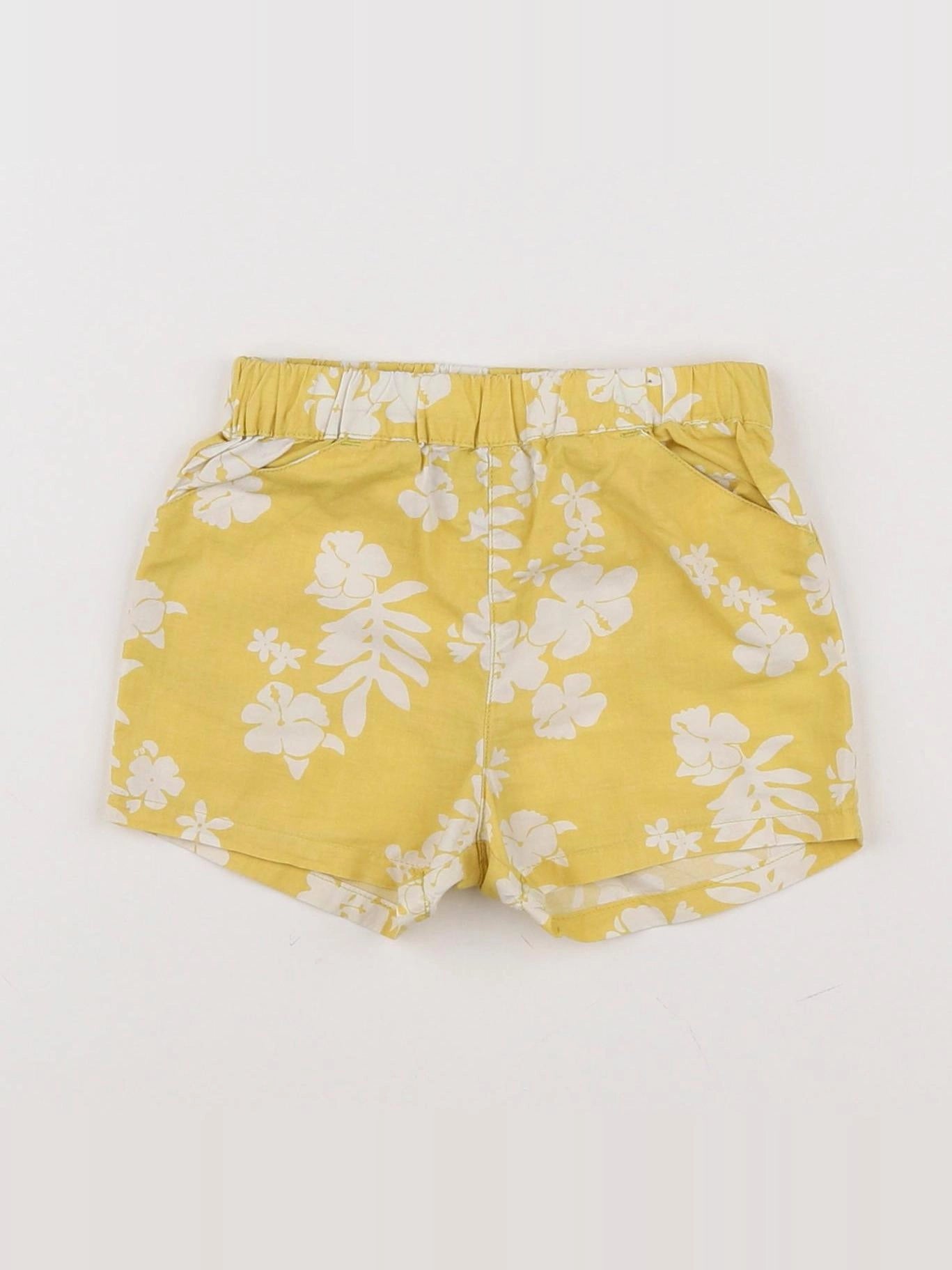 Petit Bateau - short jaune - 12 mois